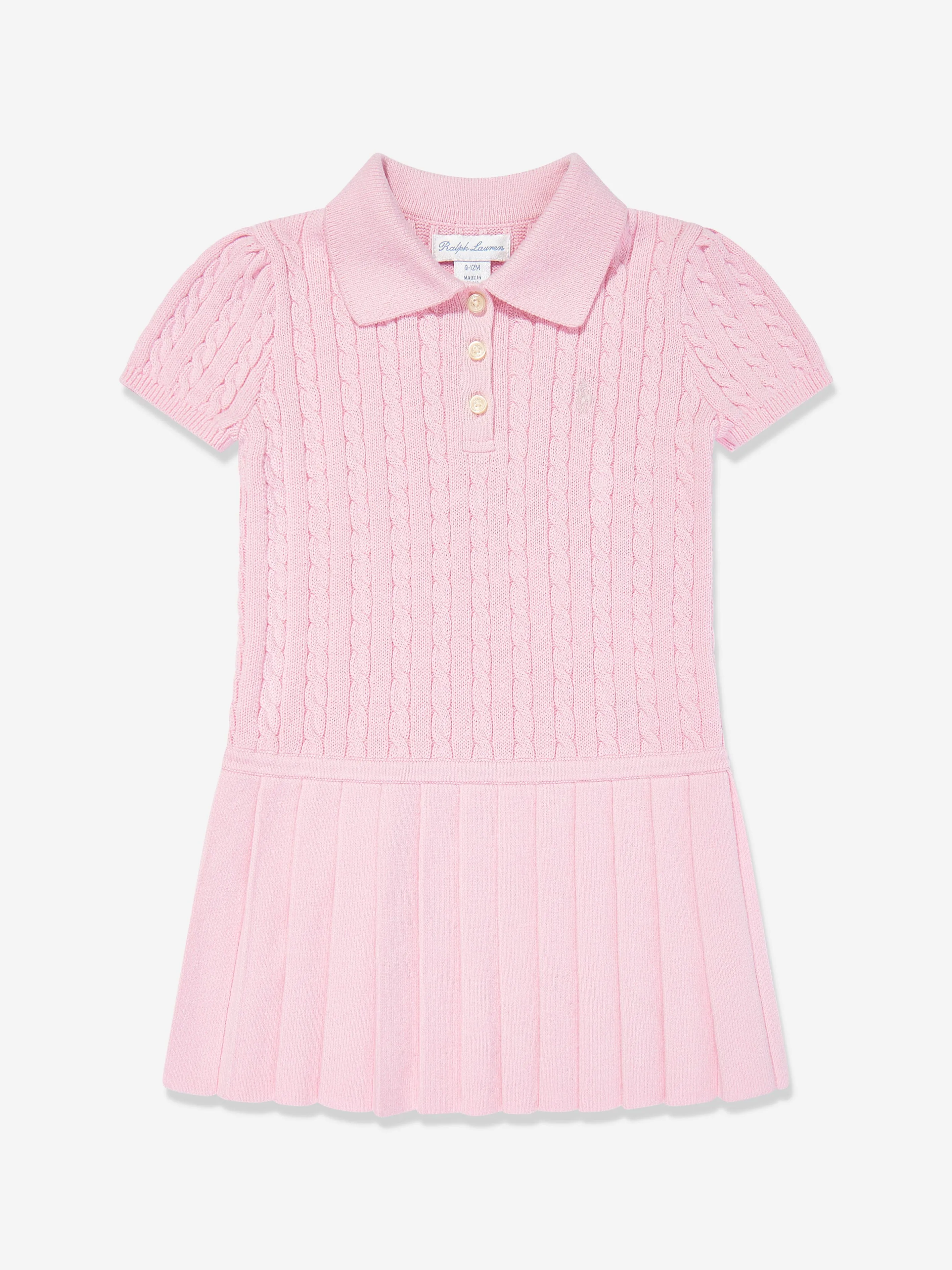 Rosa Mini-Strickkleid für Baby-Mädchen