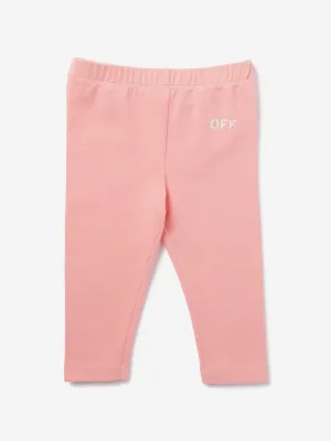 Rosa Baby-Mädchen-Stampfenfreie Leggings