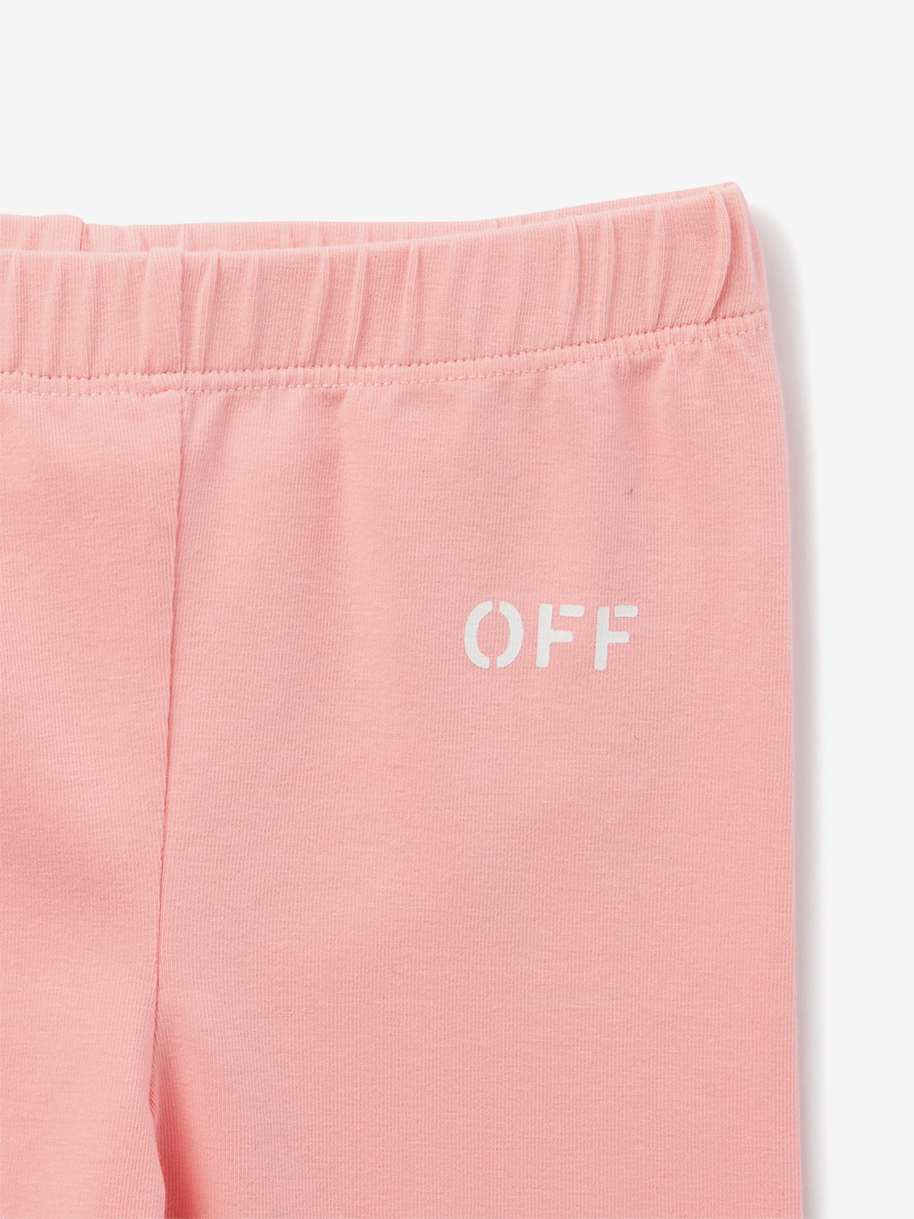 Rosa Baby-Mädchen-Stampfenfreie Leggings