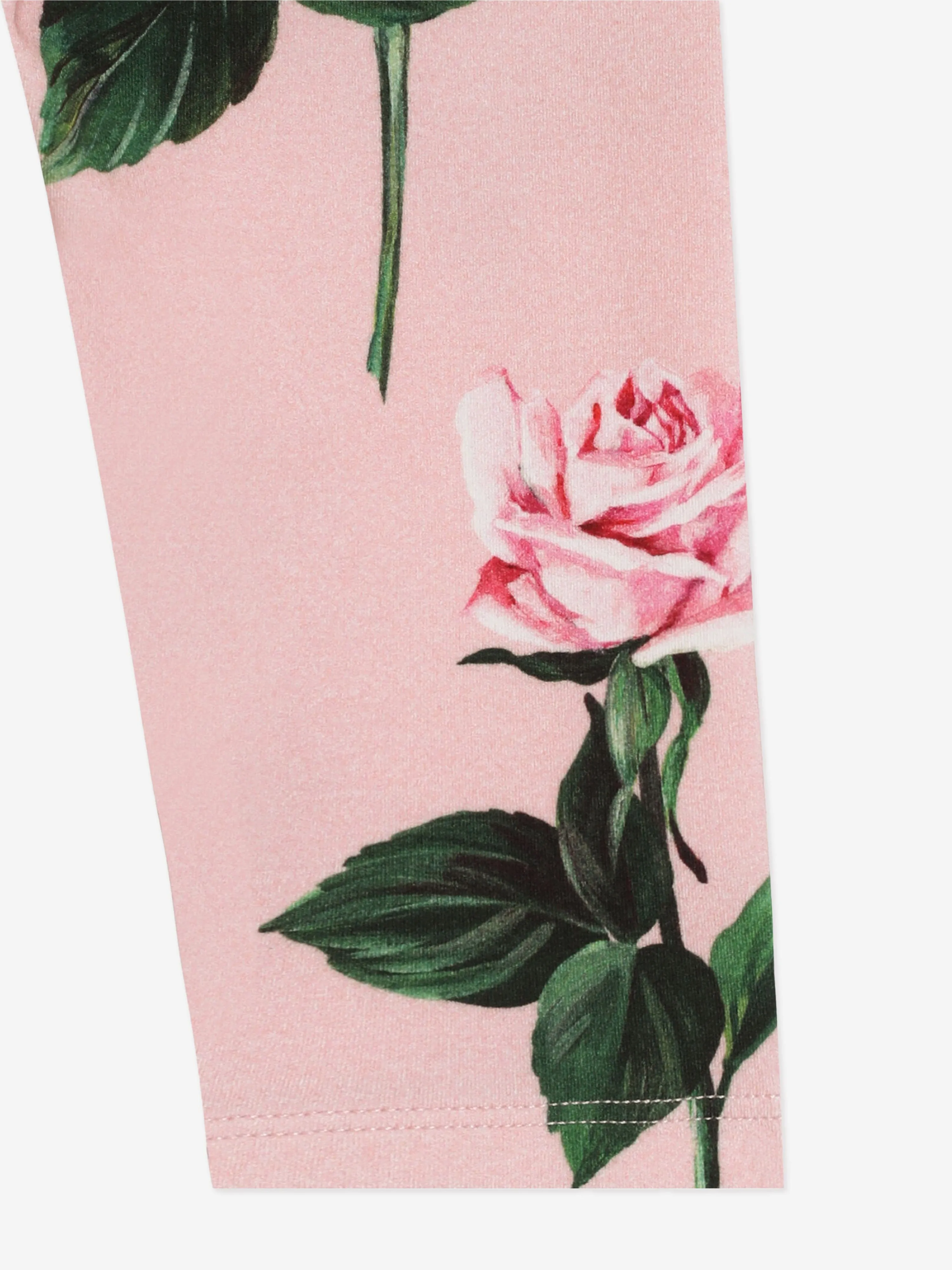 Rosa Leggings mit Rosenprint für Babygirls