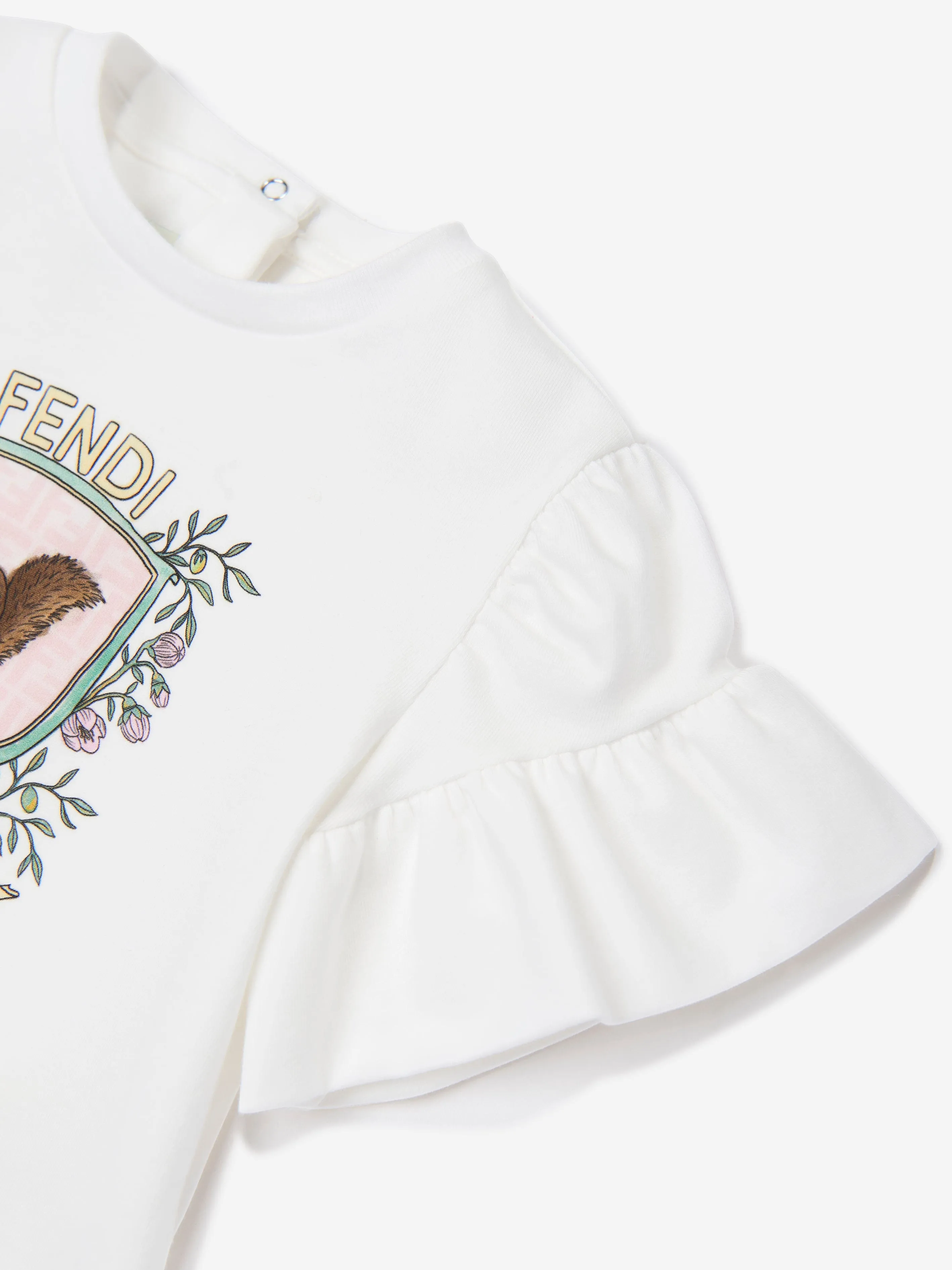 Baby Mädchen Eichhörnchen T-Shirt in Weiß