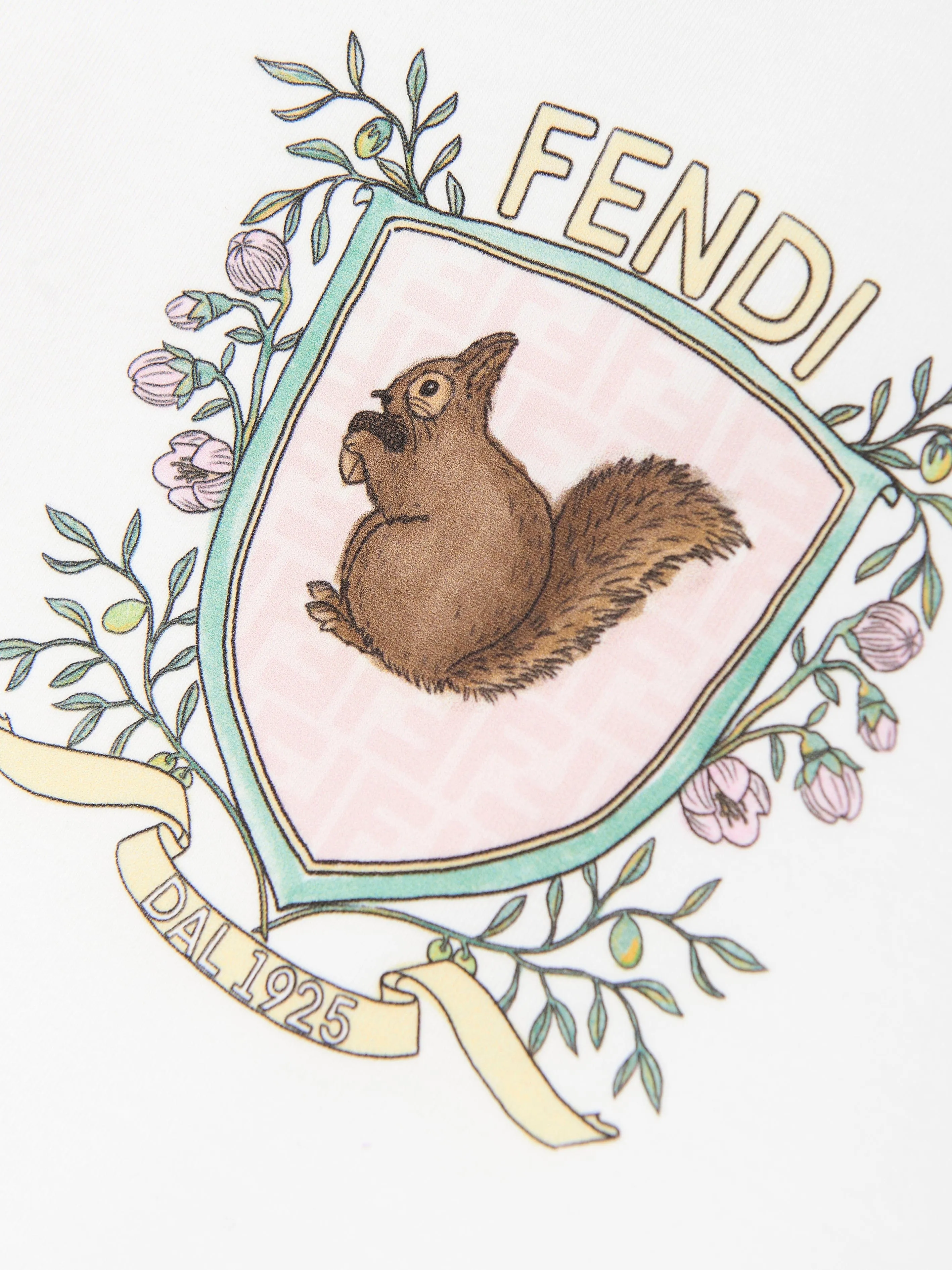 Baby Mädchen Eichhörnchen T-Shirt in Weiß