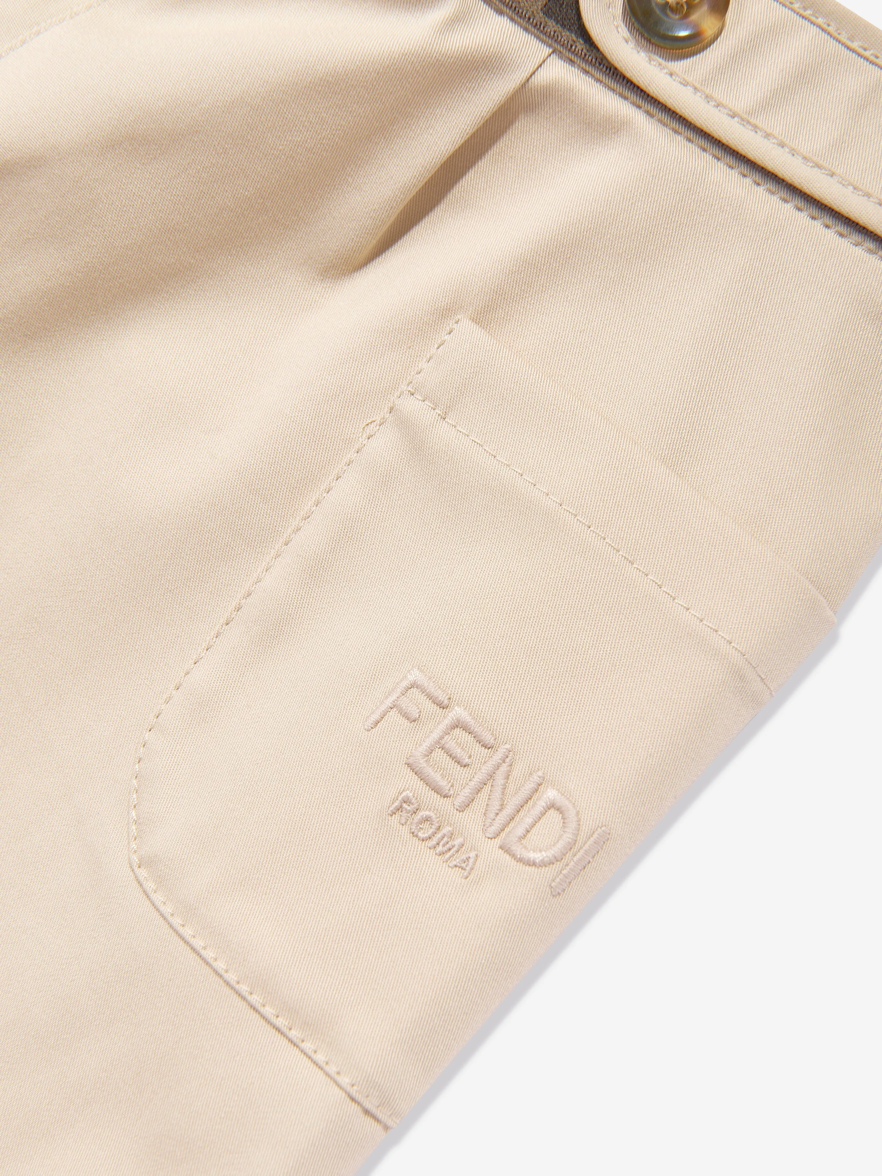 Baby-Mädchen Stretch-Gabardine-Hose in Beige