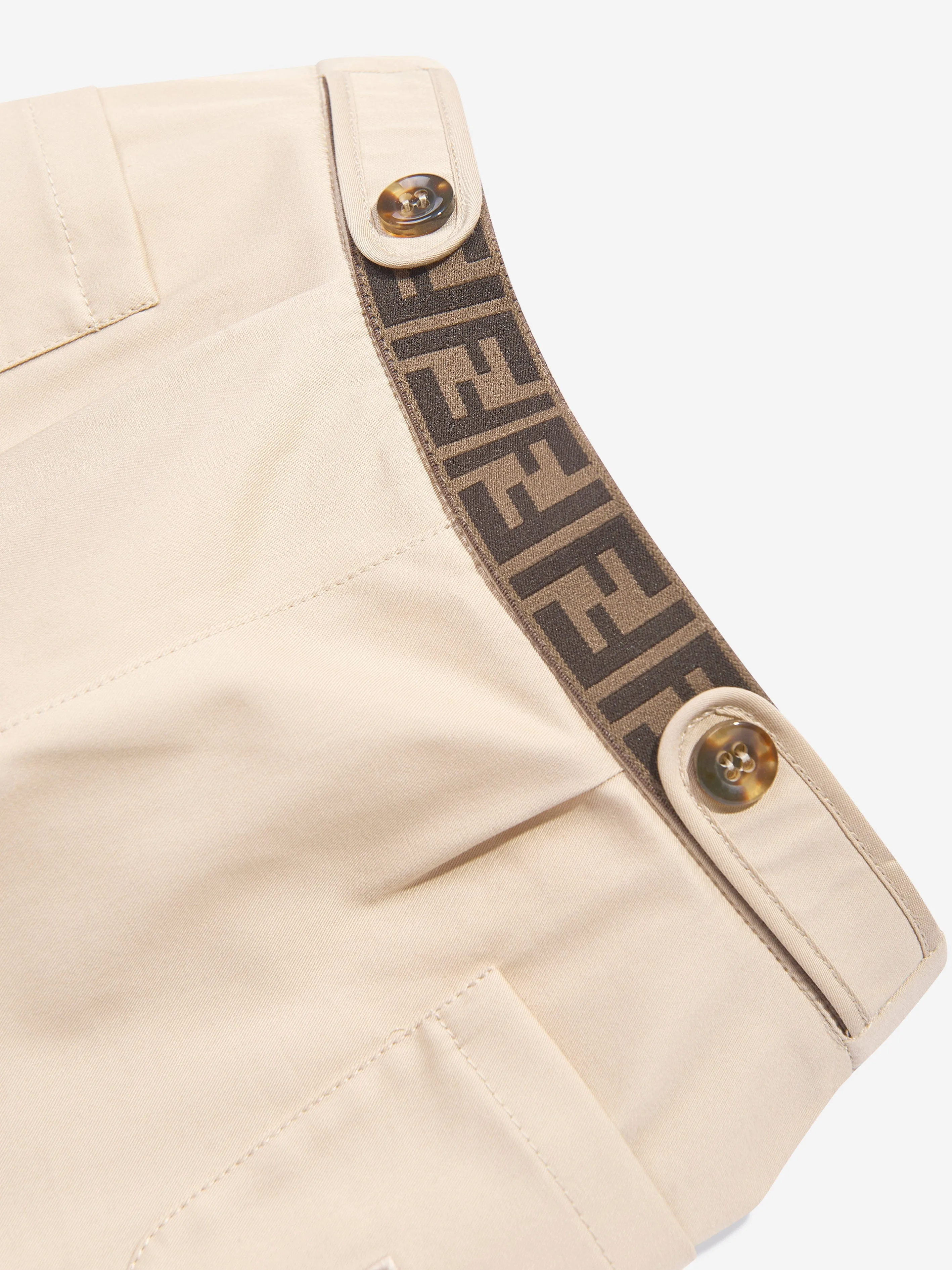 Baby-Mädchen Stretch-Gabardine-Hose in Beige