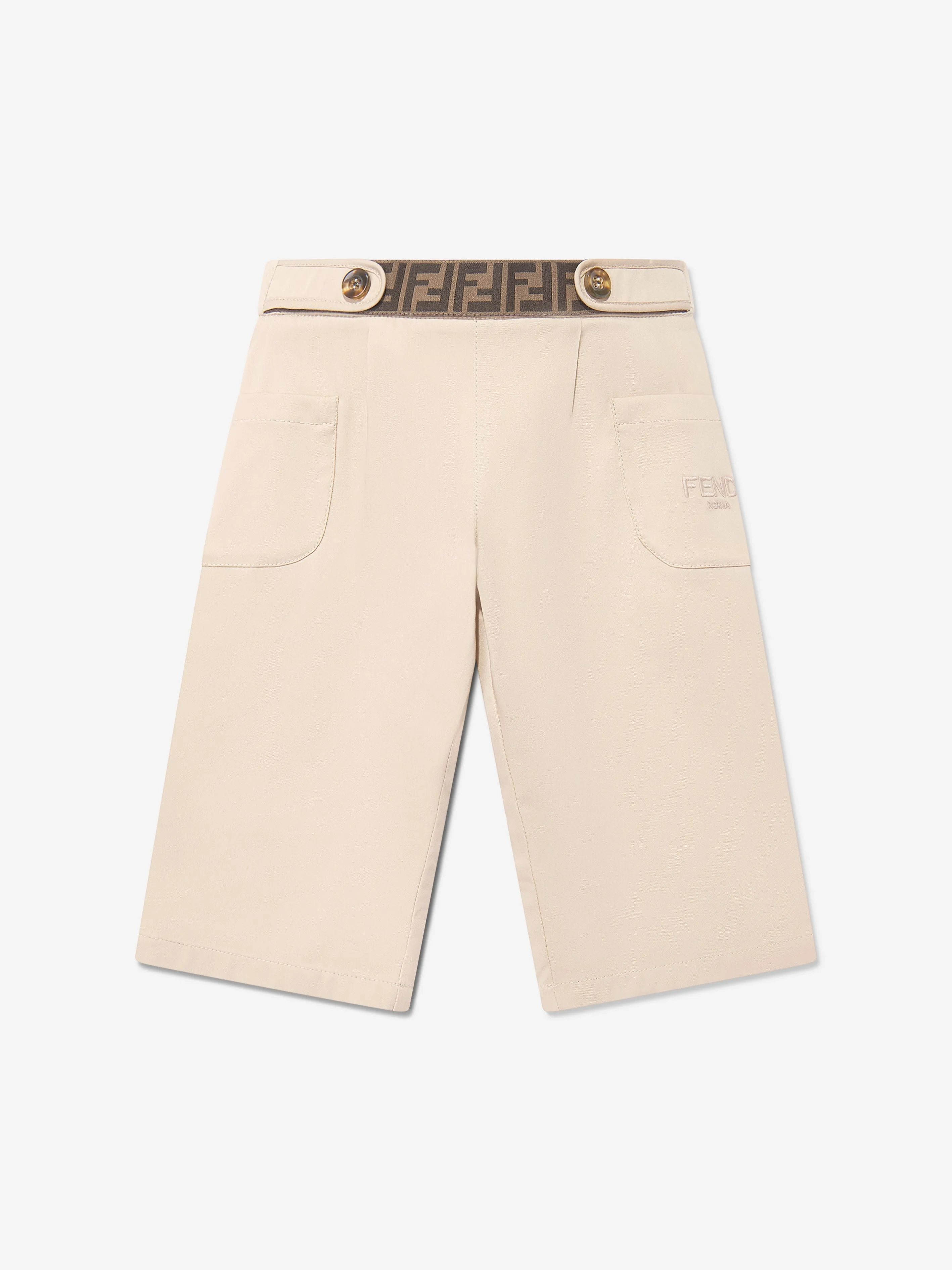 Baby-Mädchen Stretch-Gabardine-Hose in Beige