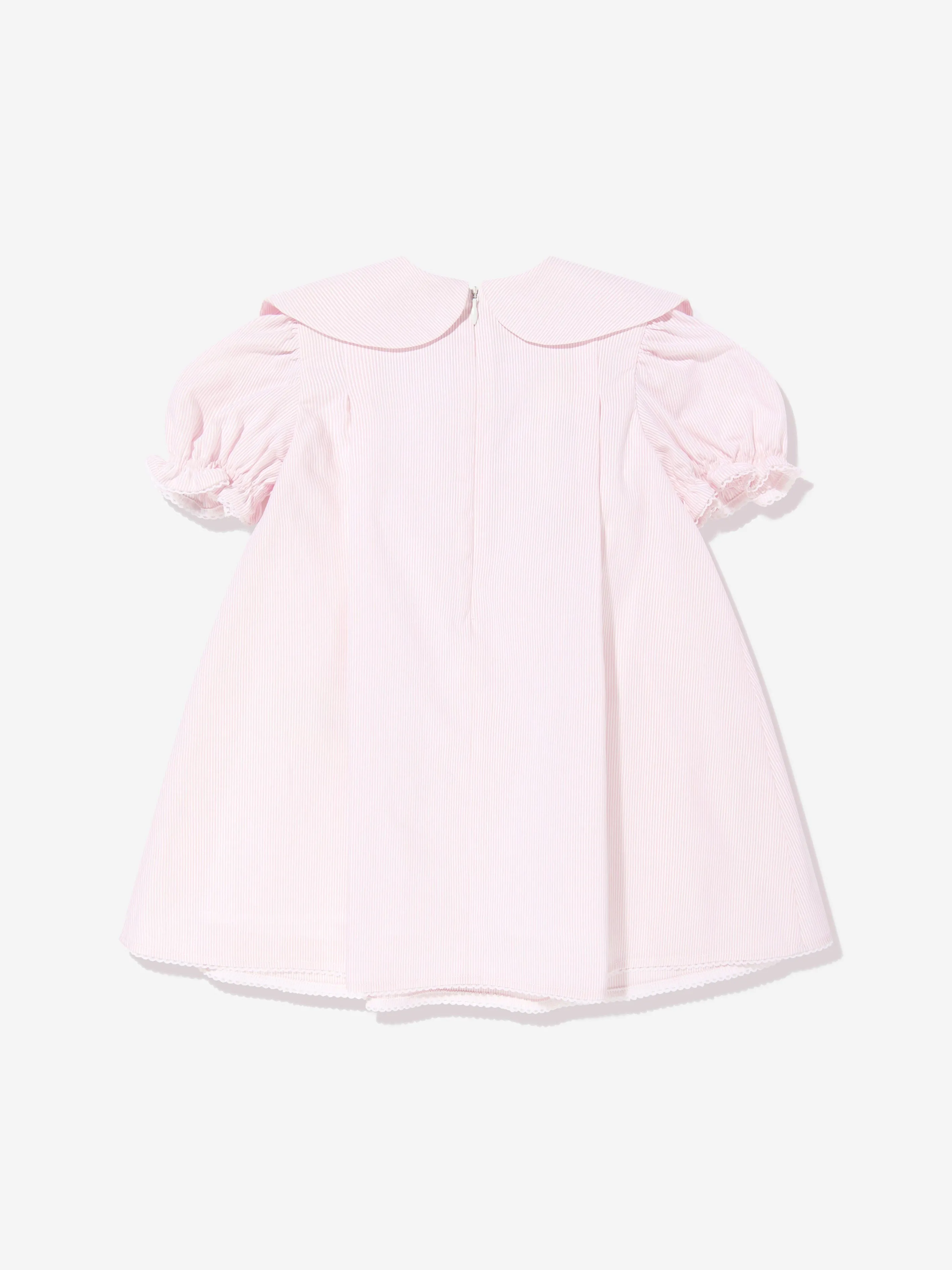 Rosa gestreiftes Schleifenkleid für Babygirls