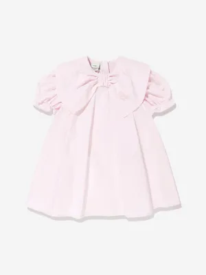 Rosa gestreiftes Schleifenkleid für Babygirls