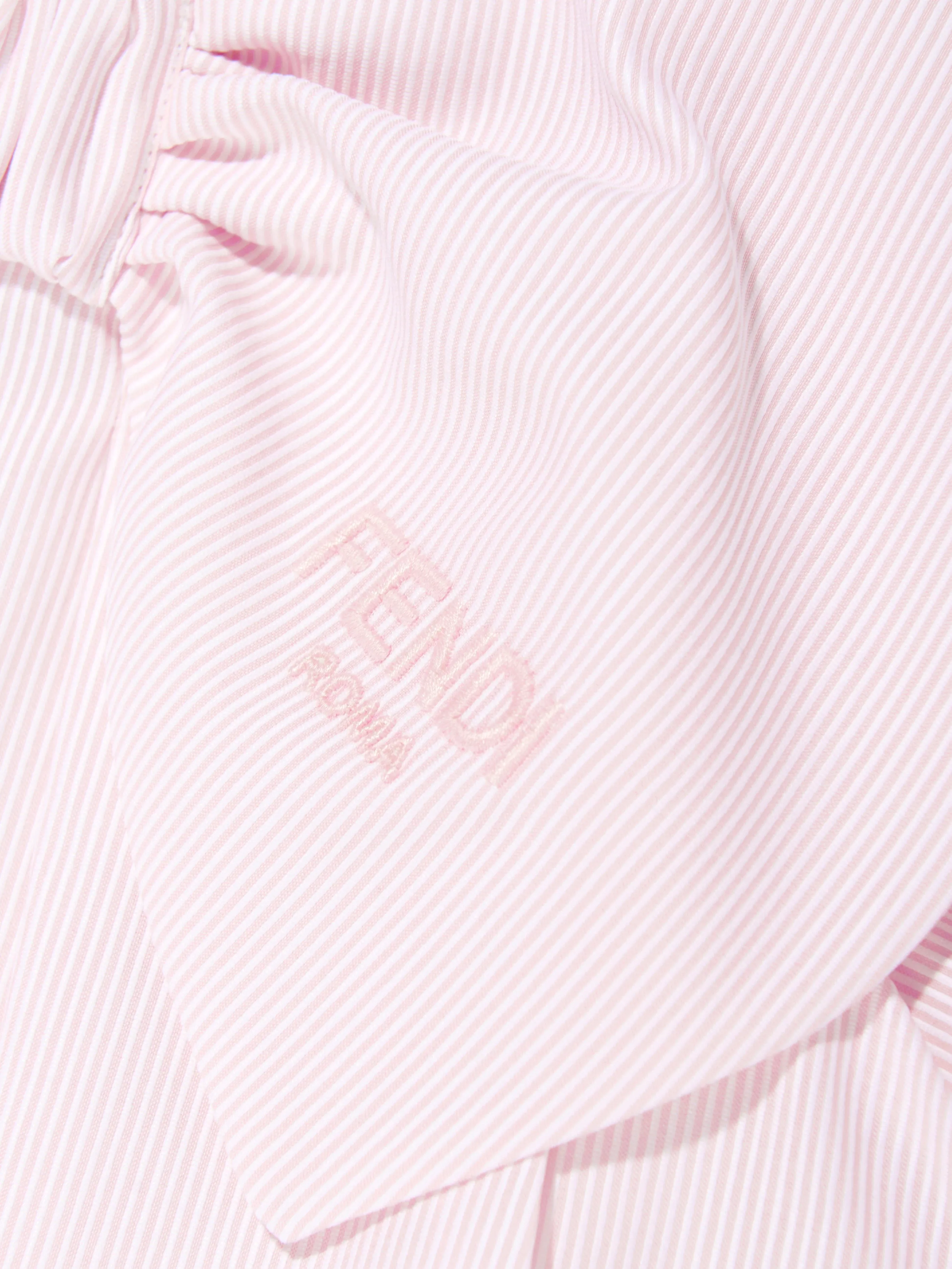 Rosa gestreiftes Schleifenkleid für Babygirls