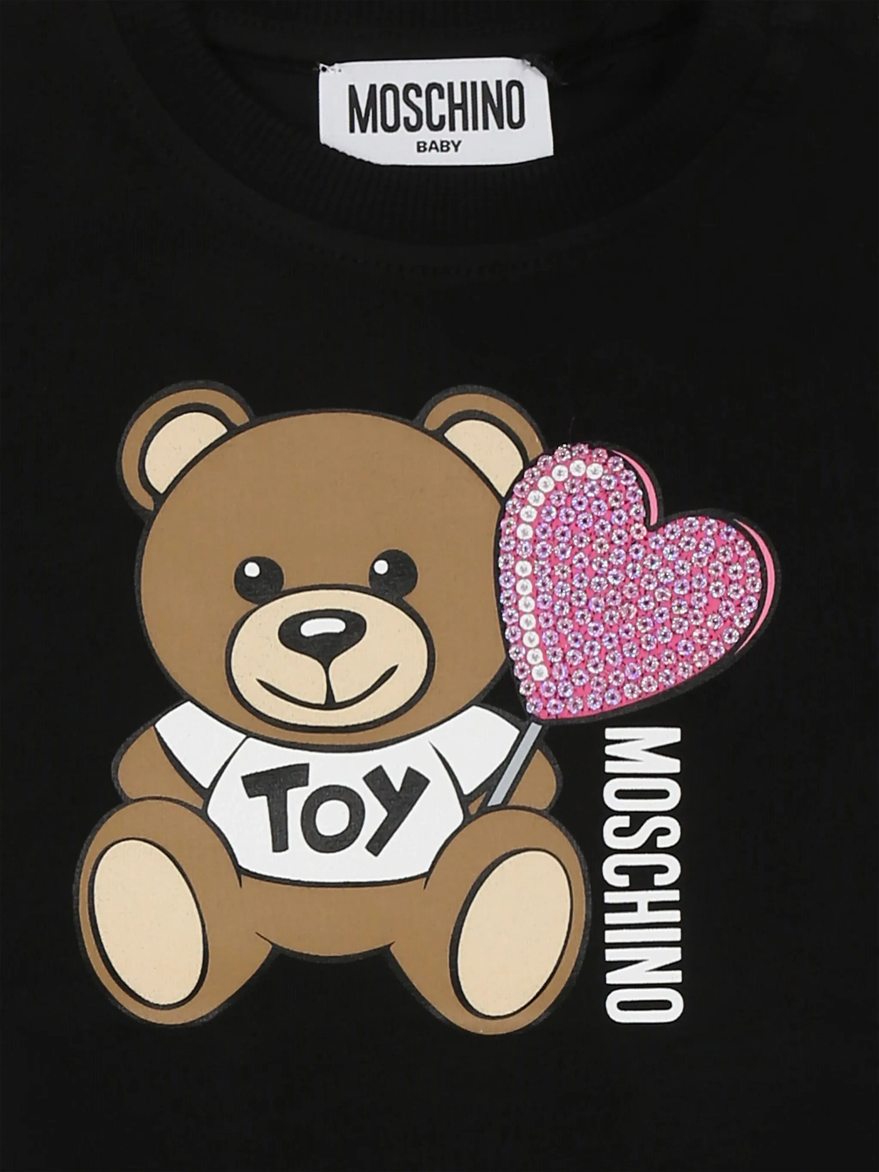 Teddybär-Kleid für Baby-Mädchen in Schwarz