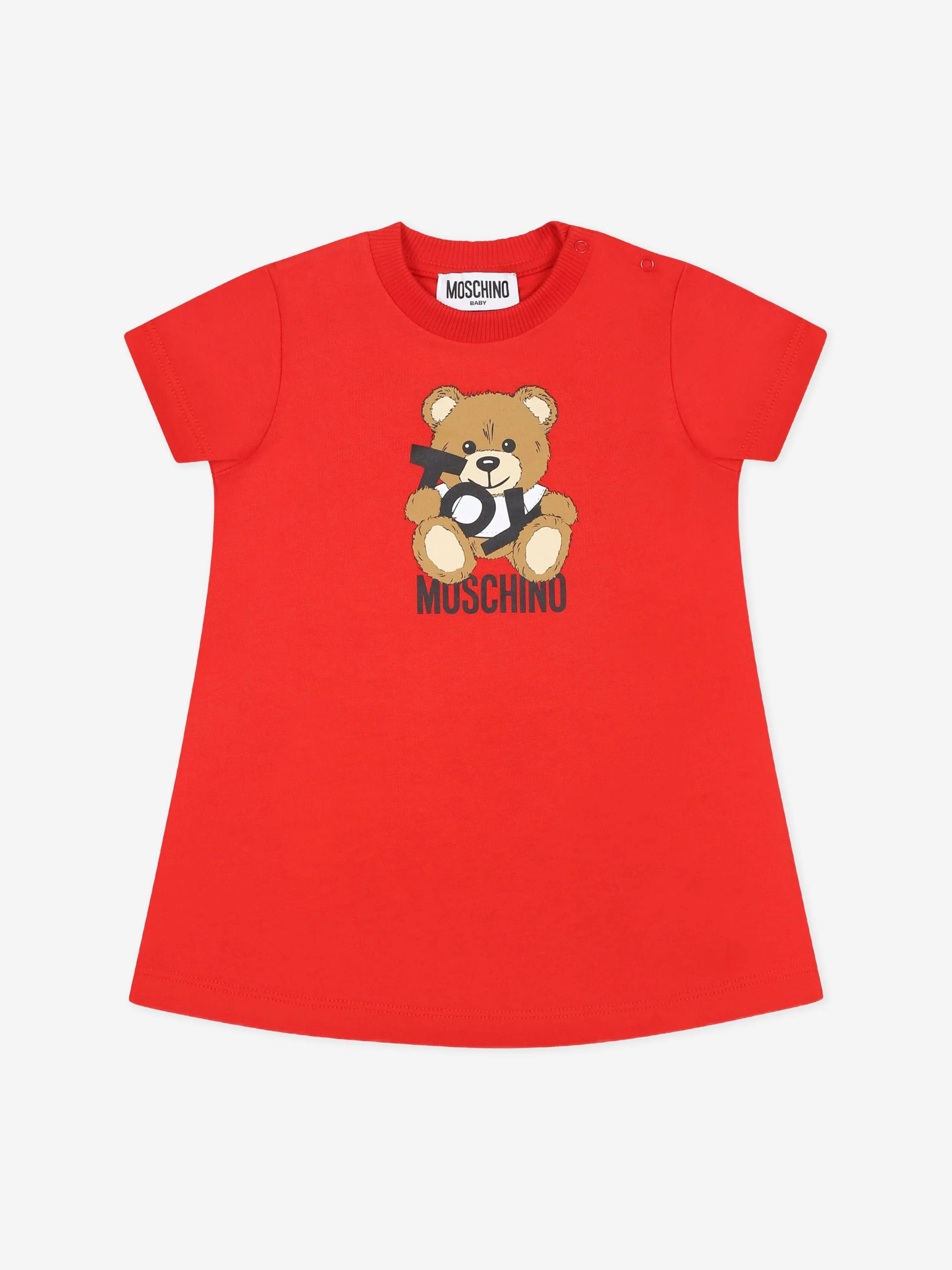 Baby Girls Teddybär-Jerseykleid in Rot