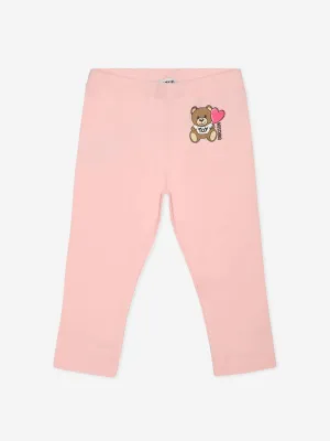Rosa Teddybär-Leggings für Baby-Mädchen