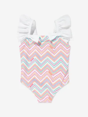 Baby Girls Zickzack-Badeanzug in Mehrfarben
