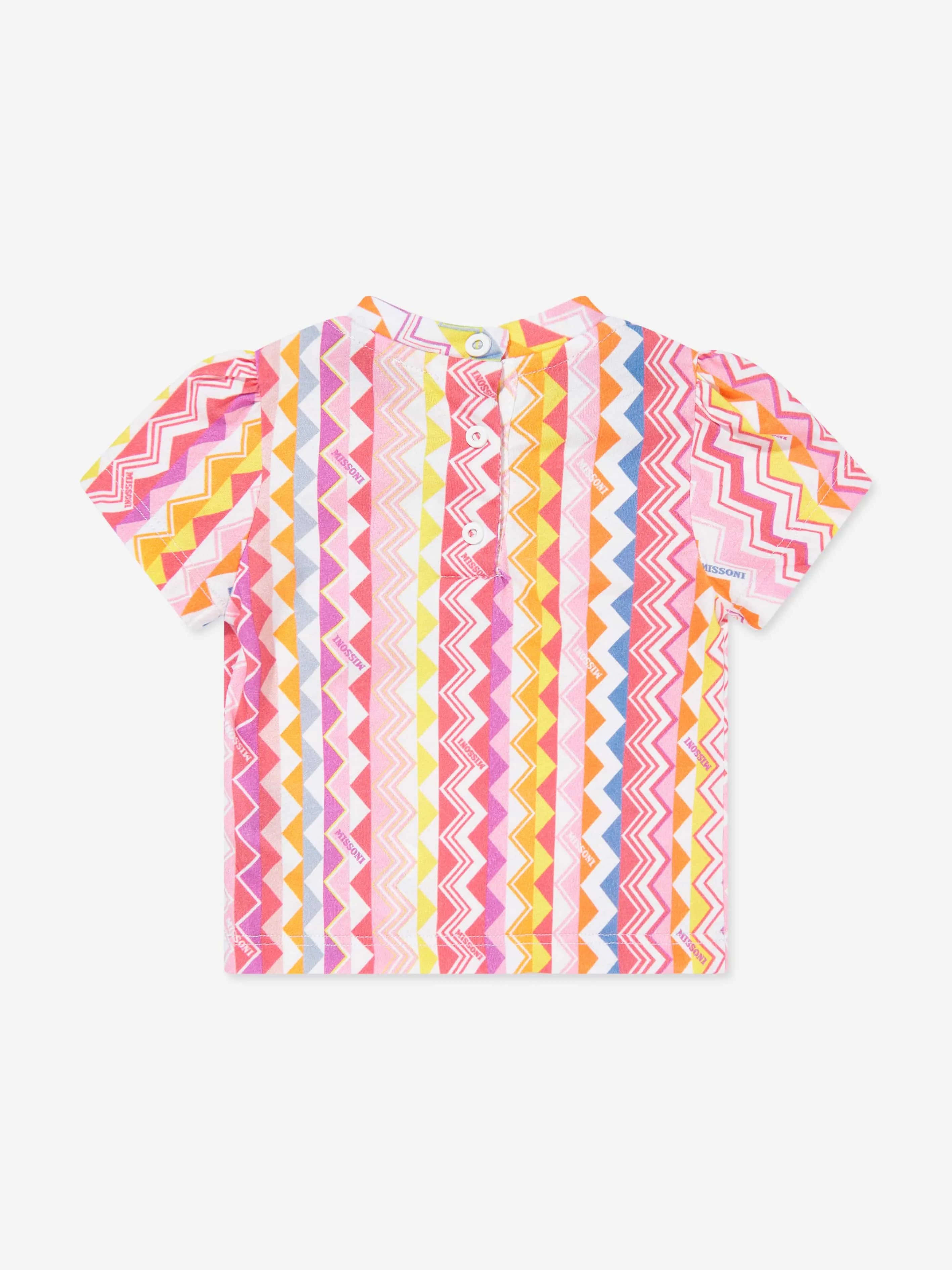 Baby Girls Zickzack T-Shirt in Mehrfarbig