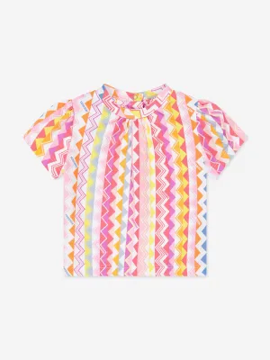 Baby Girls Zickzack T-Shirt in Mehrfarbig