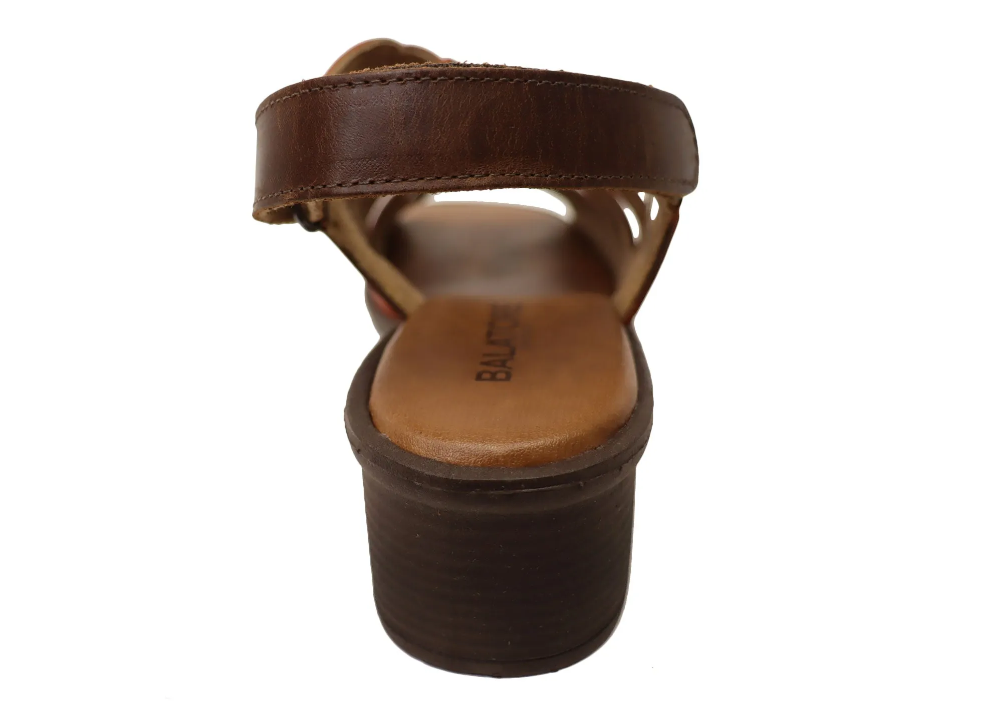 Balatore Cello Damen Bequeme Sandaletten mit Brasilianischem Leder und Niedrigem Absatz Balatore Schuhe
