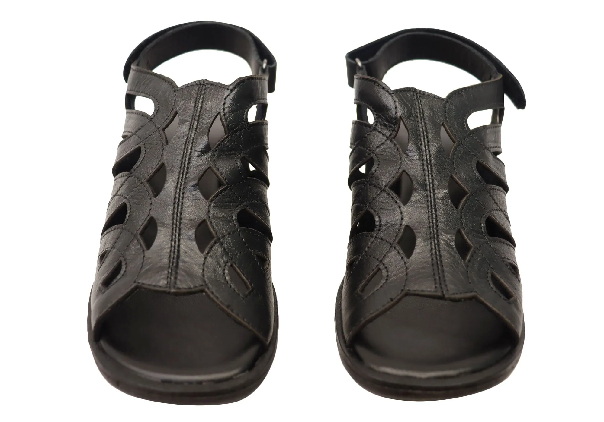 Balatore Cello Damen Bequeme Sandaletten mit Brasilianischem Leder und Niedrigem Absatz Balatore Schuhe
