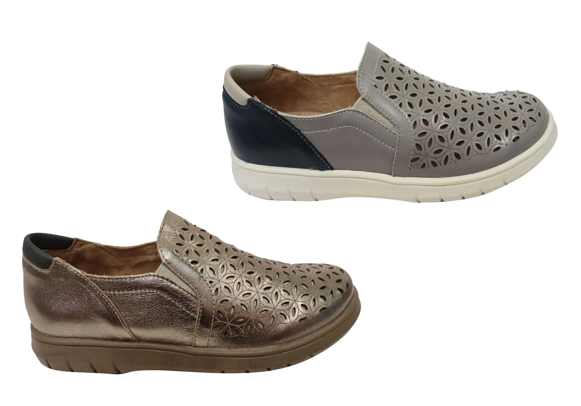 Balatore Mary Damen Bequeme Schlupf-Lederschuhe Hergestellt in Brasilien Balatore Schuhe
