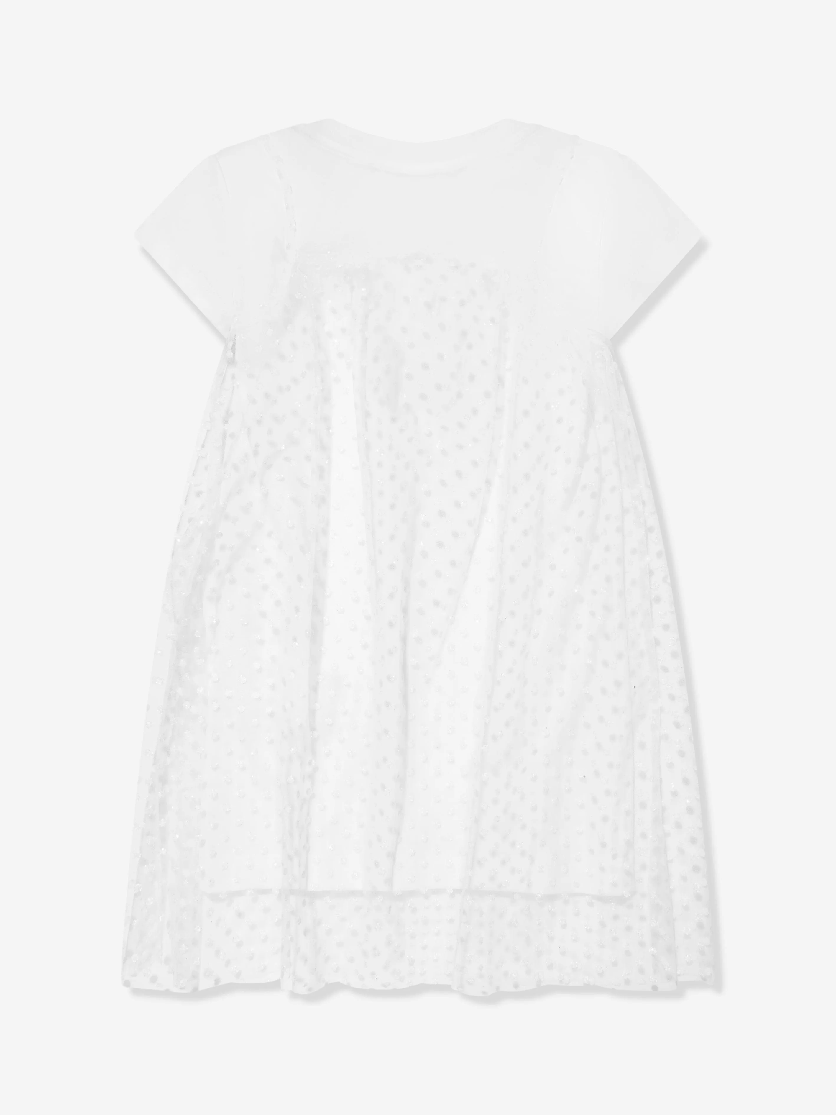 Balmain Mädchen 2 In 1 Kleid in Weiß