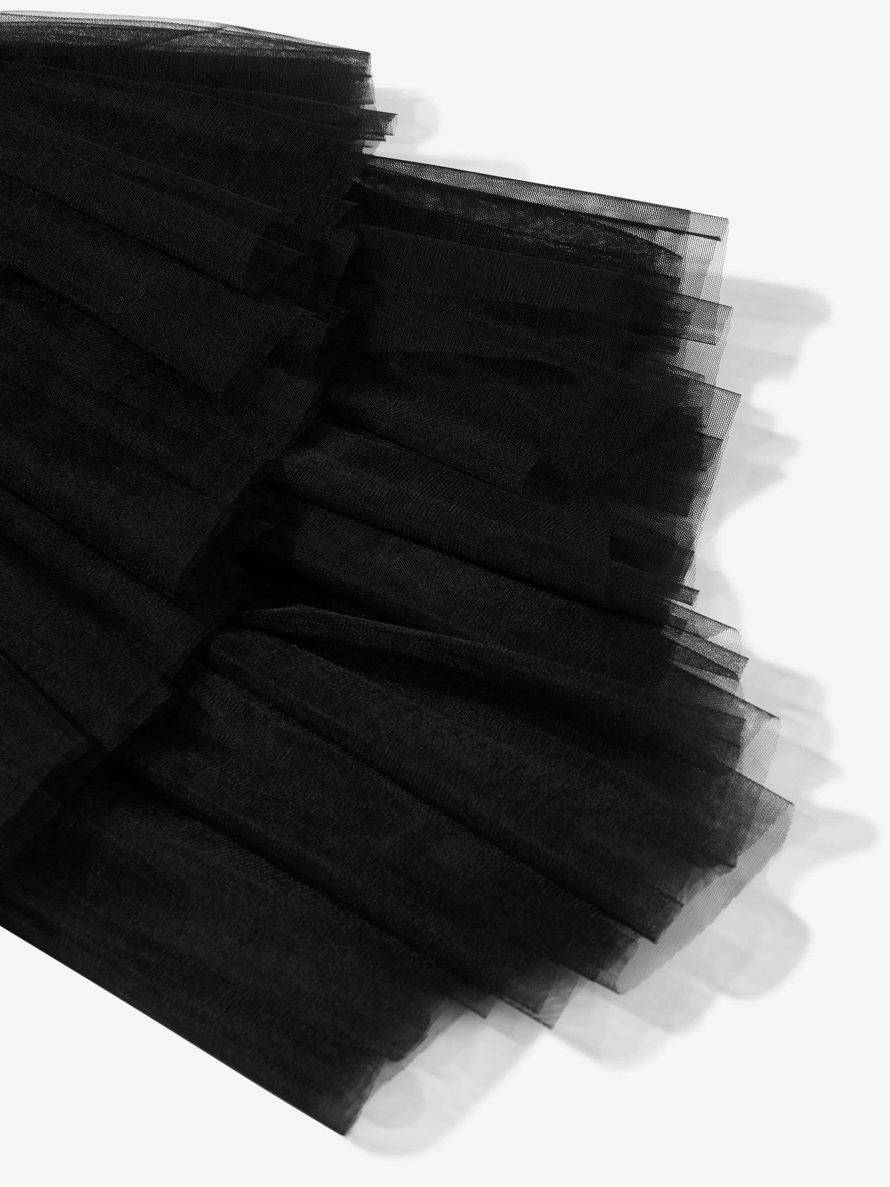 Balmain Mädchen Asymmetrischer Rüschenrock in Schwarz