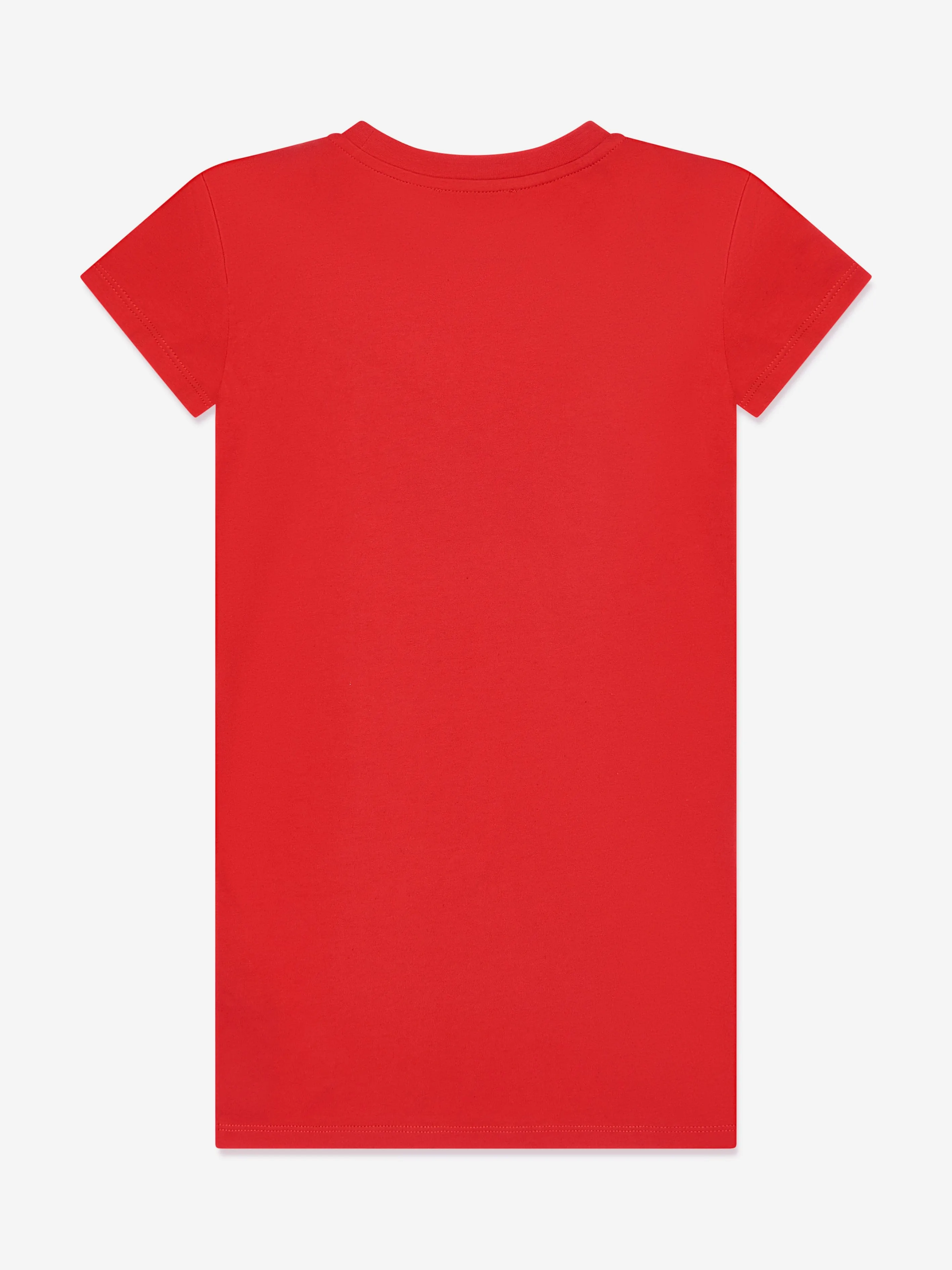 Balmain Mädchen Fransen Jersey-Kleid in Rot
