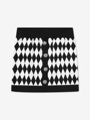 Balmain Strickrock für Mädchen in Schwarz