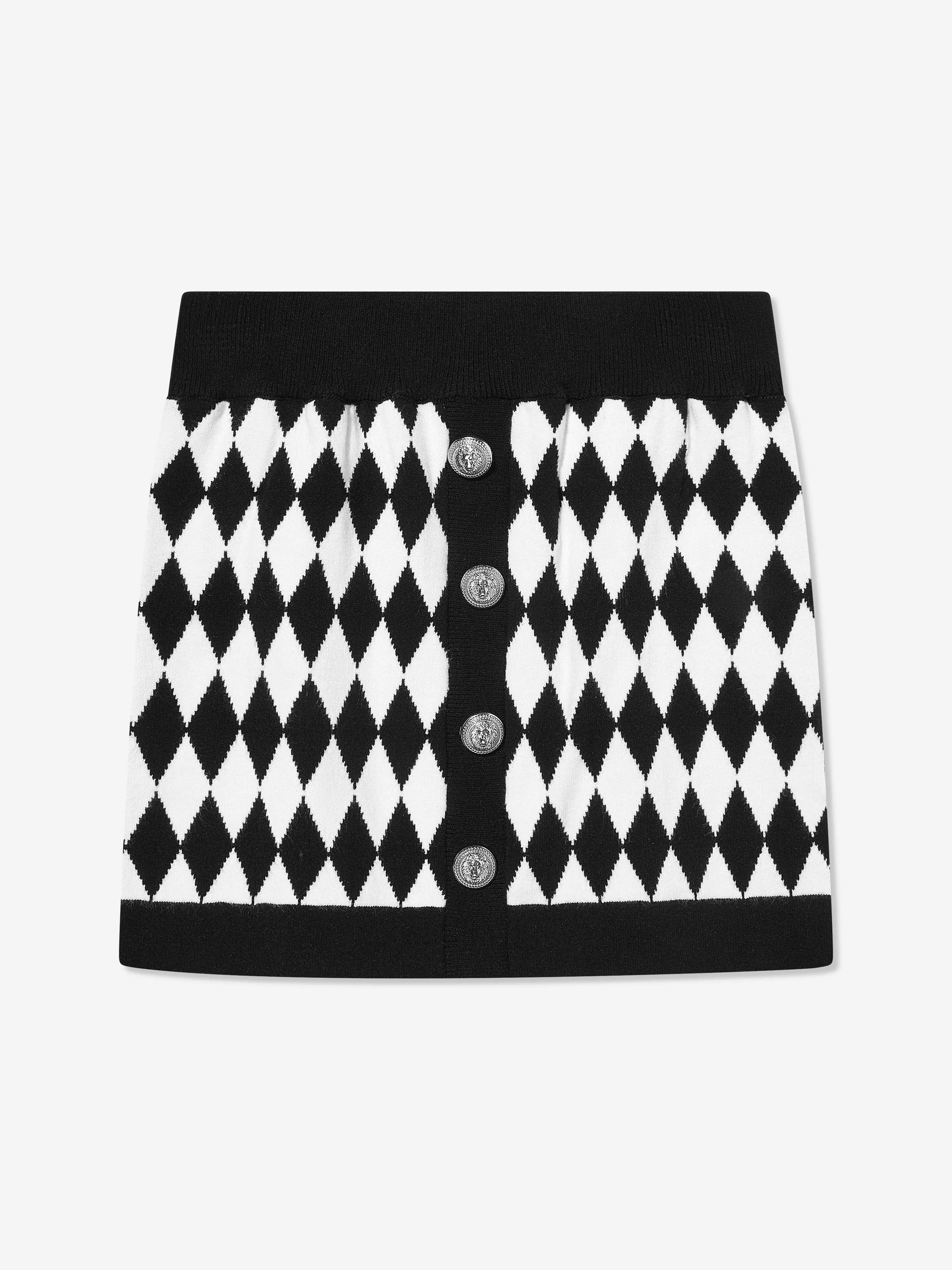 Balmain Strickrock für Mädchen in Schwarz