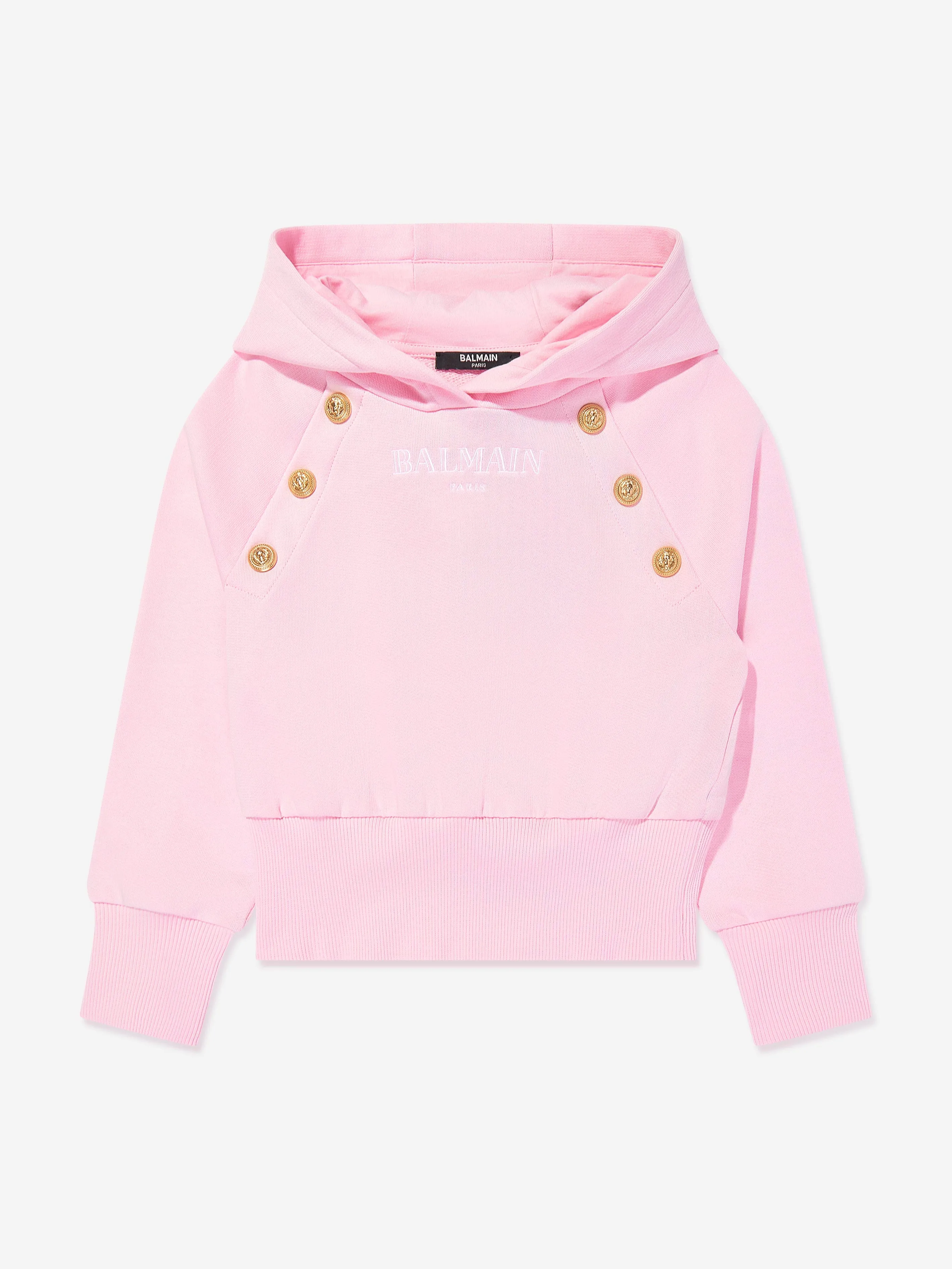 Balmain Mädchen Logo Hoodie in Rosa