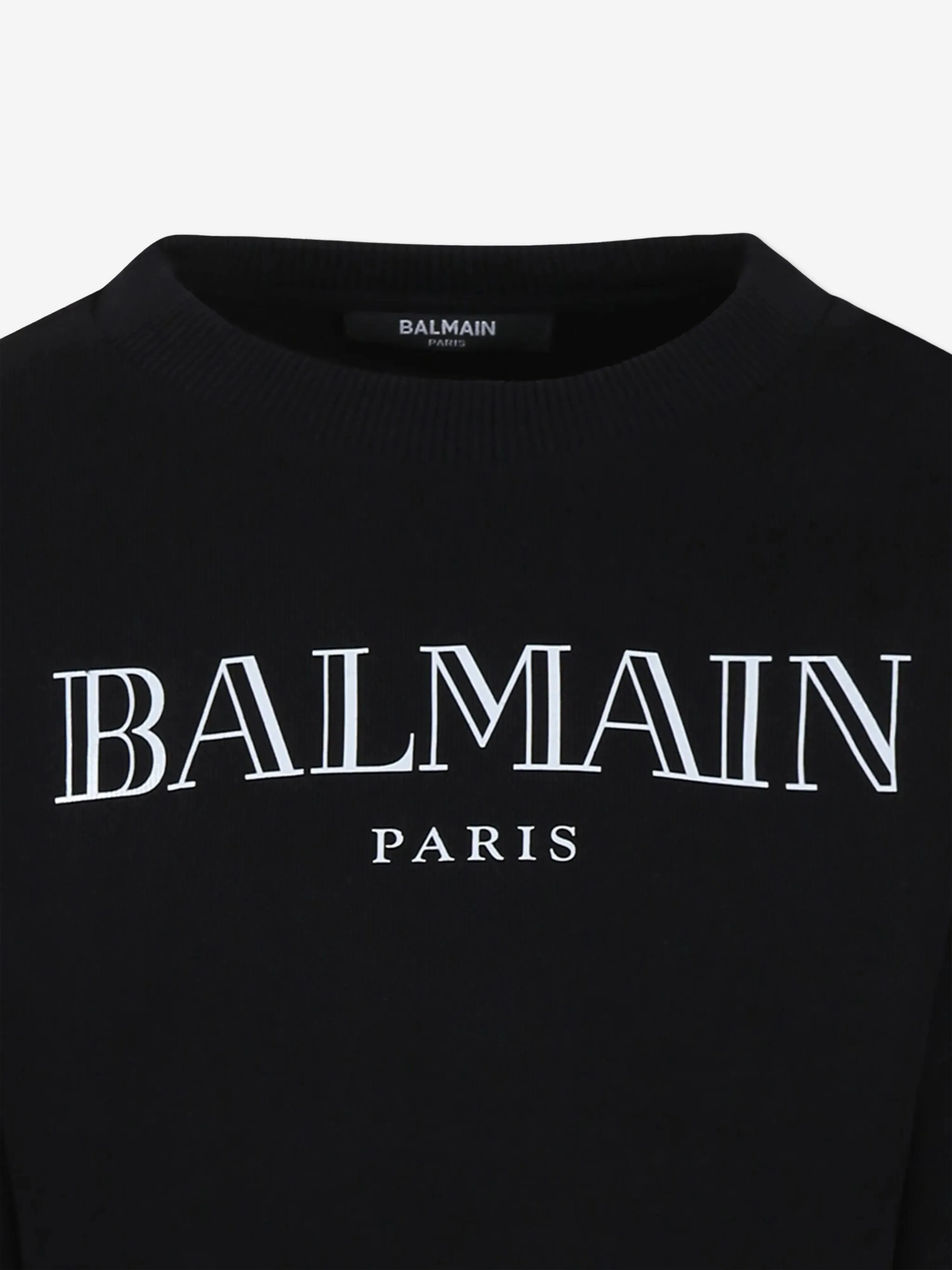 Balmain Mädchen Logo Sweatshirt in Schwarz