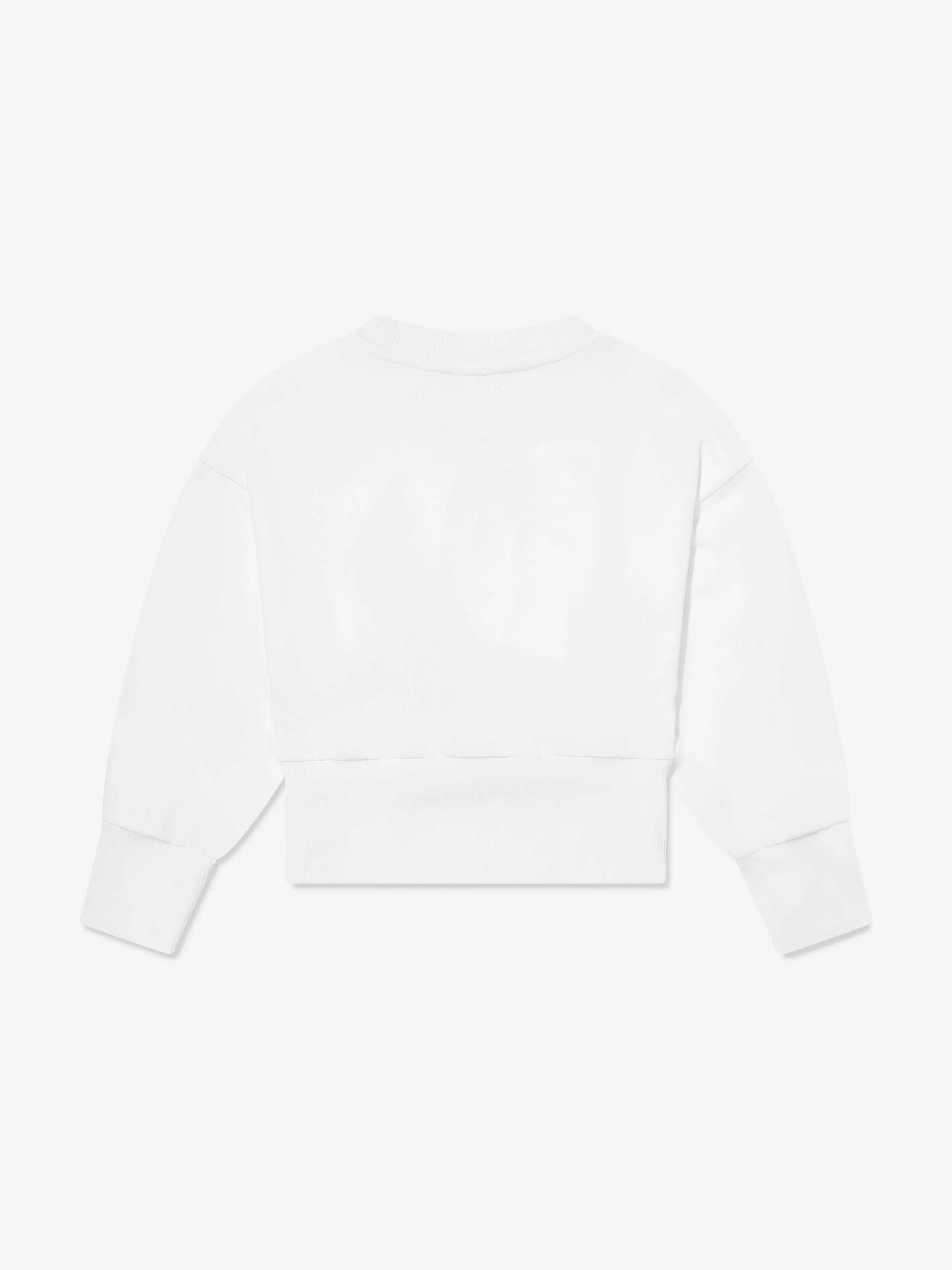 Balmain Mädchen Logo Sweatshirt in Weiß