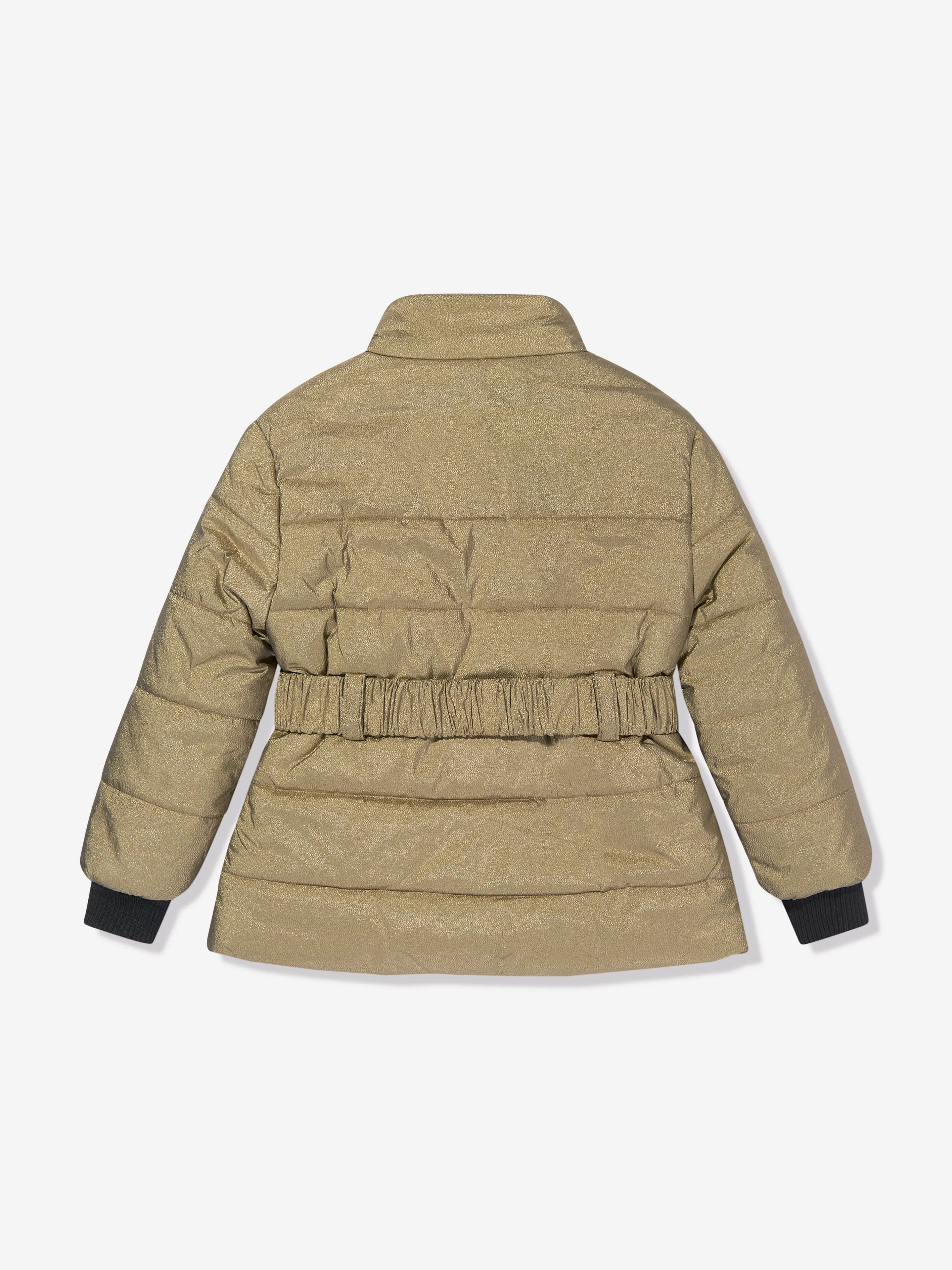 Balmain Mädchen Daunenjacke in Gold