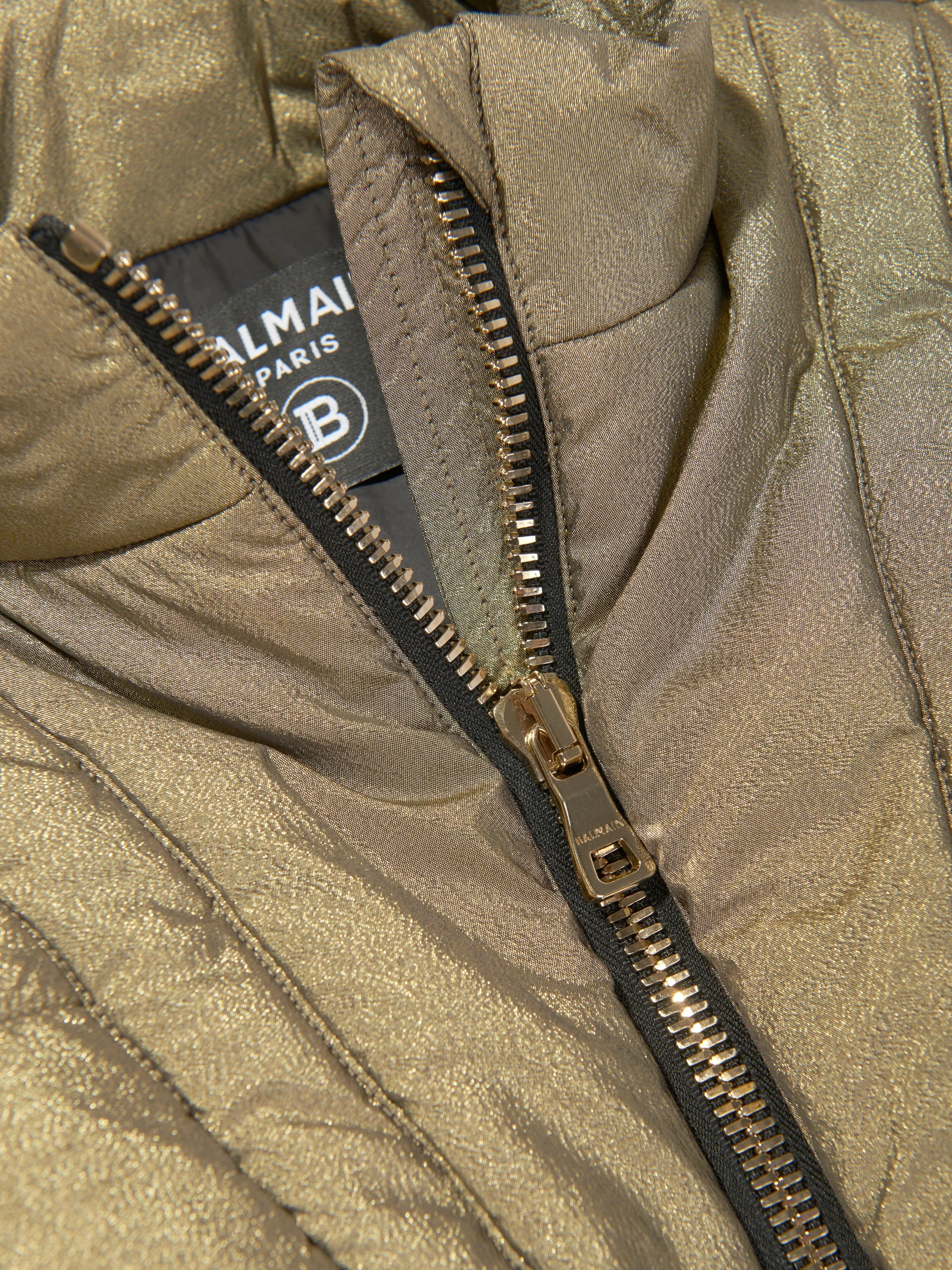 Balmain Mädchen Daunenjacke in Gold