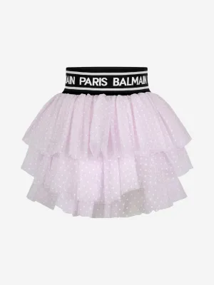 Balmain Mädchen Gepunkteter Tüllrock