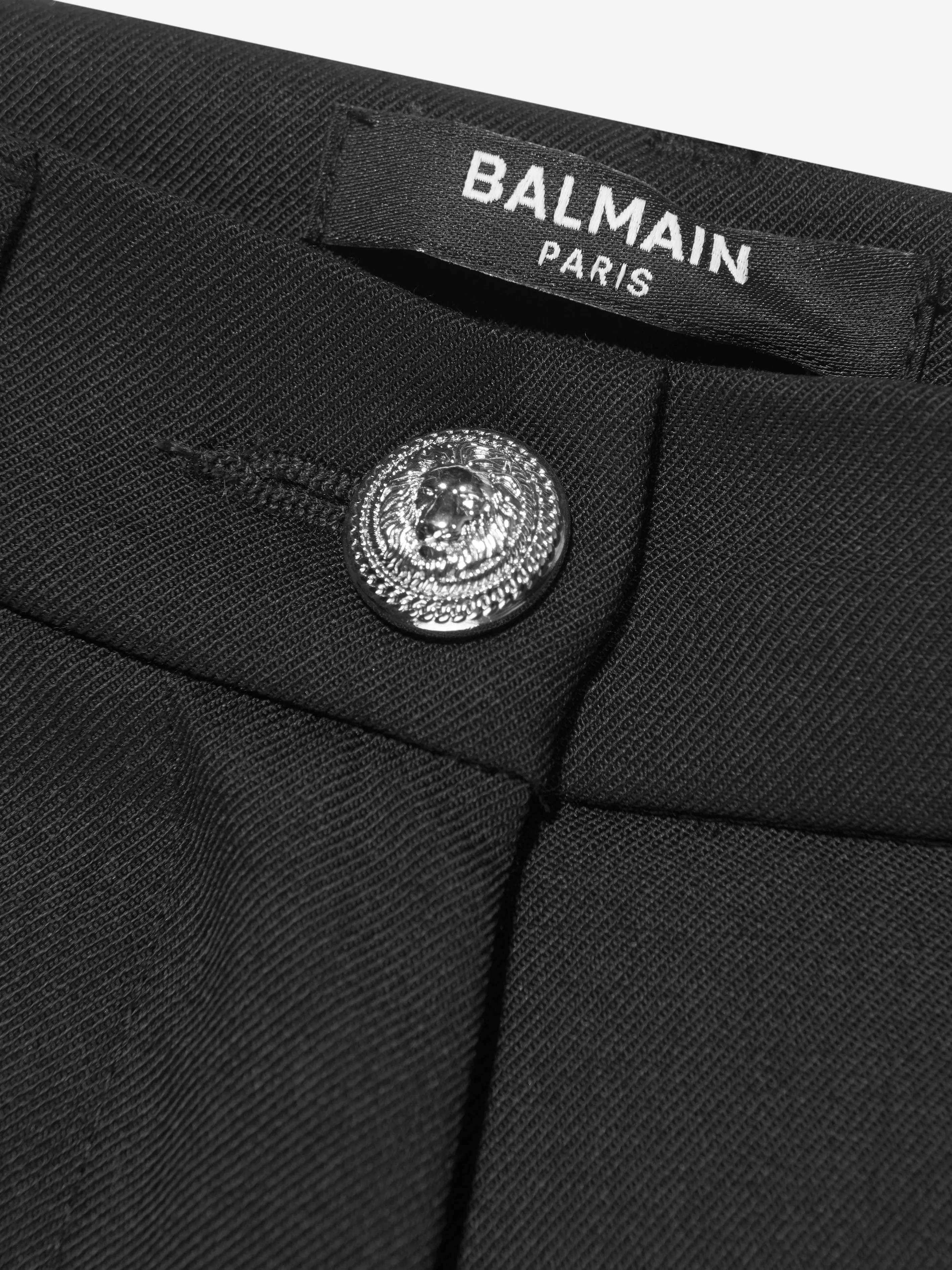 Balmain Mädchen Wollhose in Schwarz