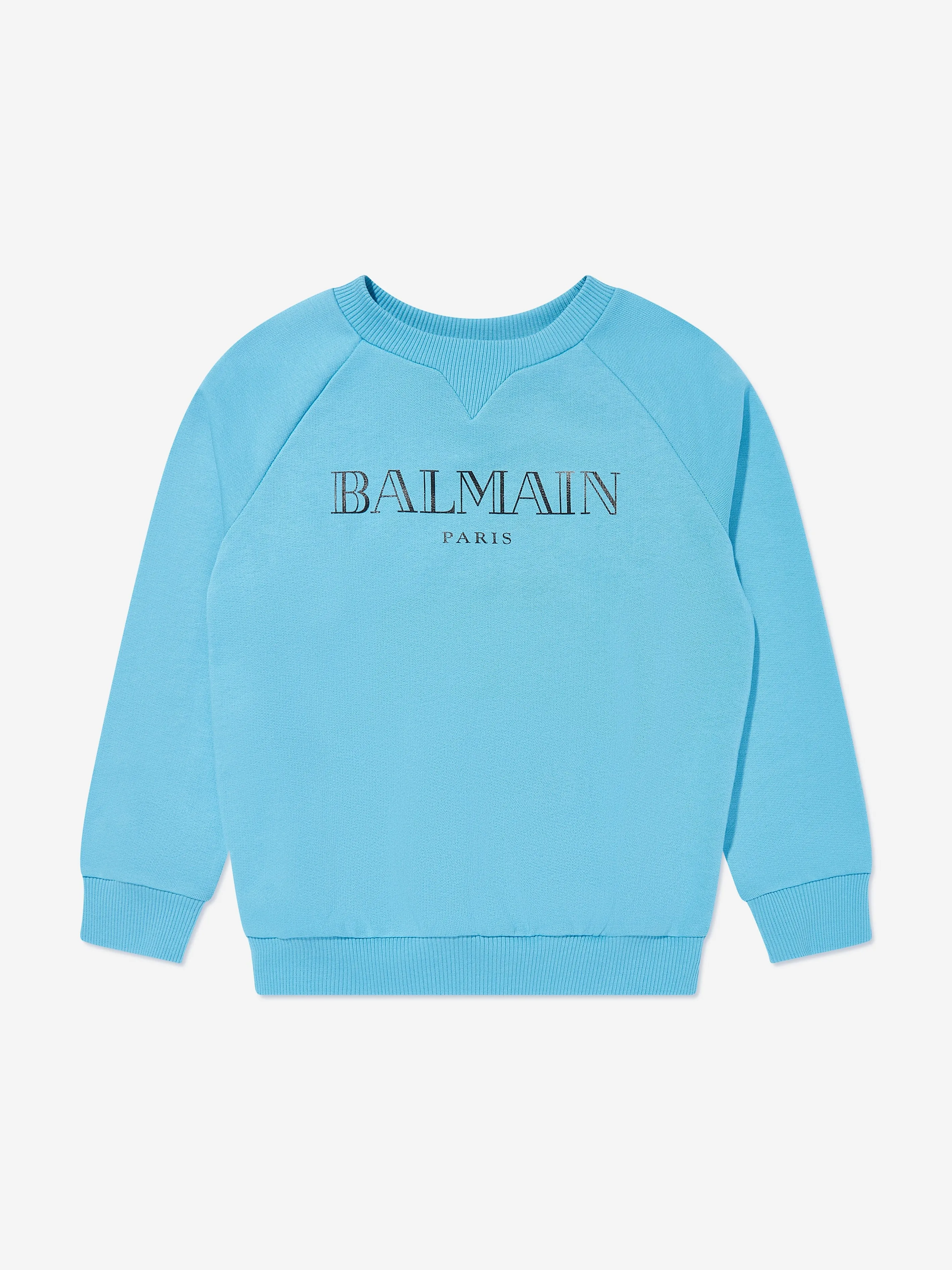 Balmain Kids Logo-Sweatshirt in Blau