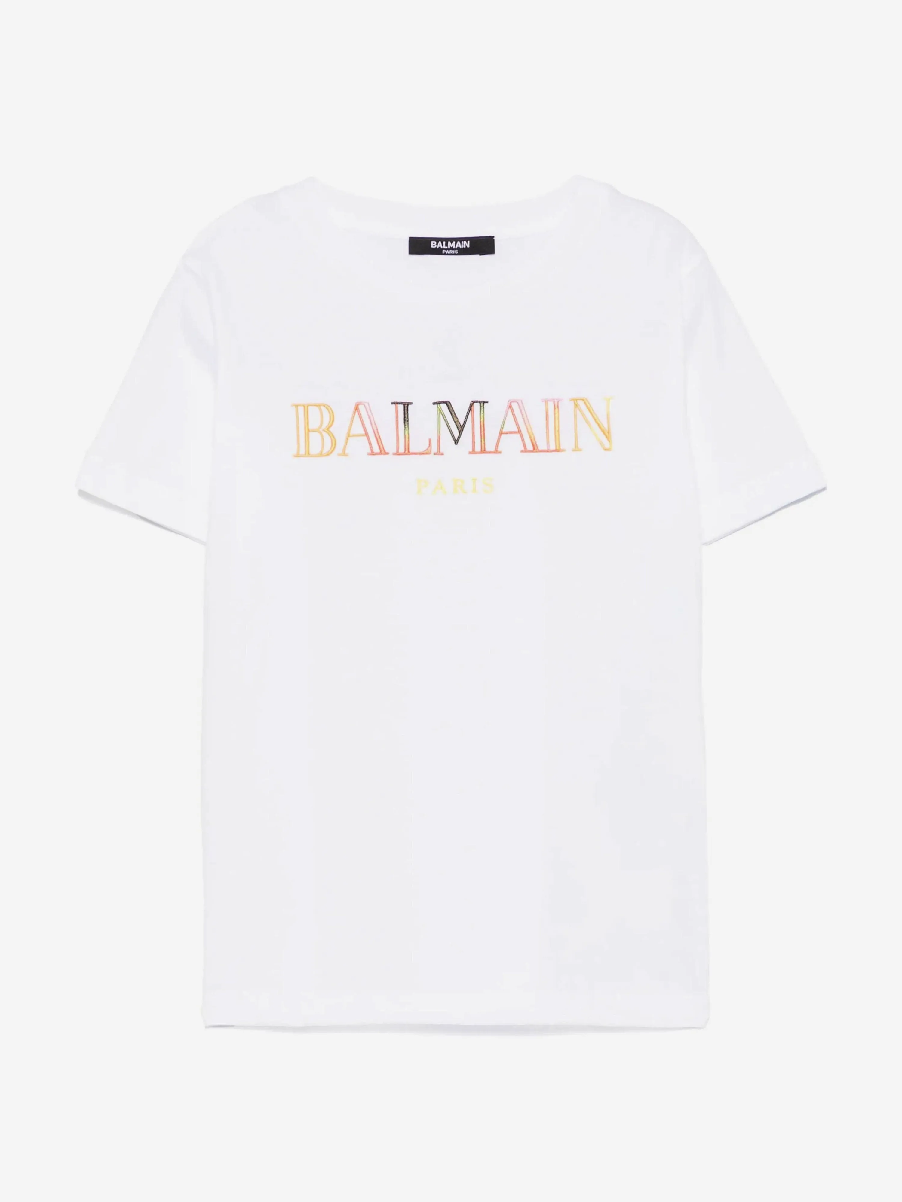 Balmain Kids Logo T-Shirt in Weiß
