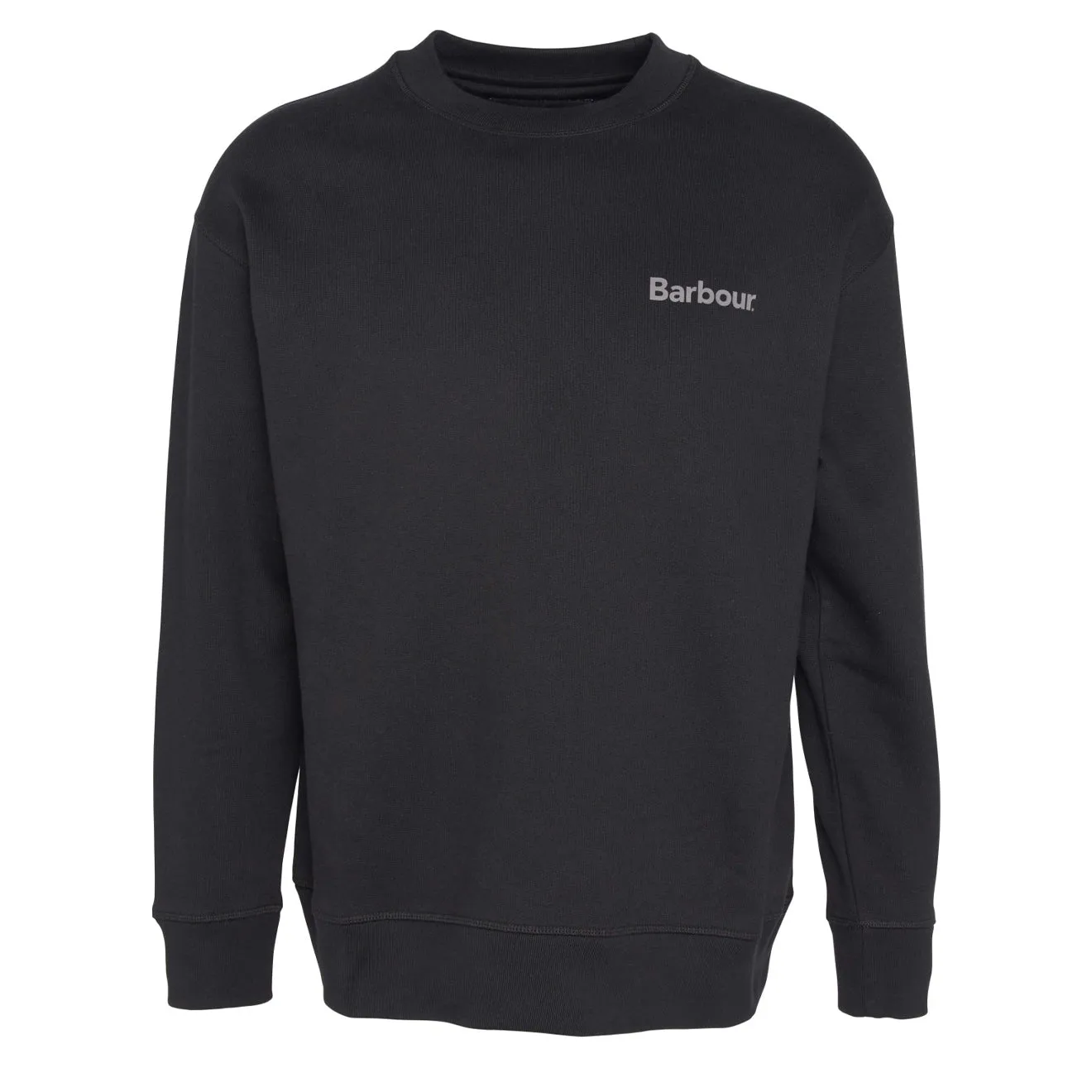 Barbour Brushed Nicholas OS Rundhals-Sweatshirt Schwarz