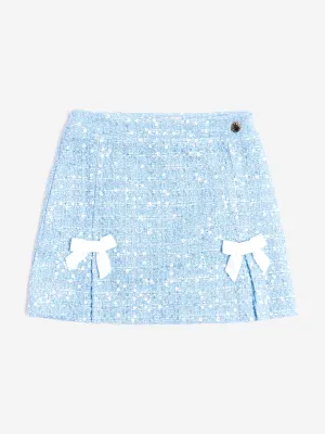 BCBG Girls Tweed Bleistiftrock in Blau