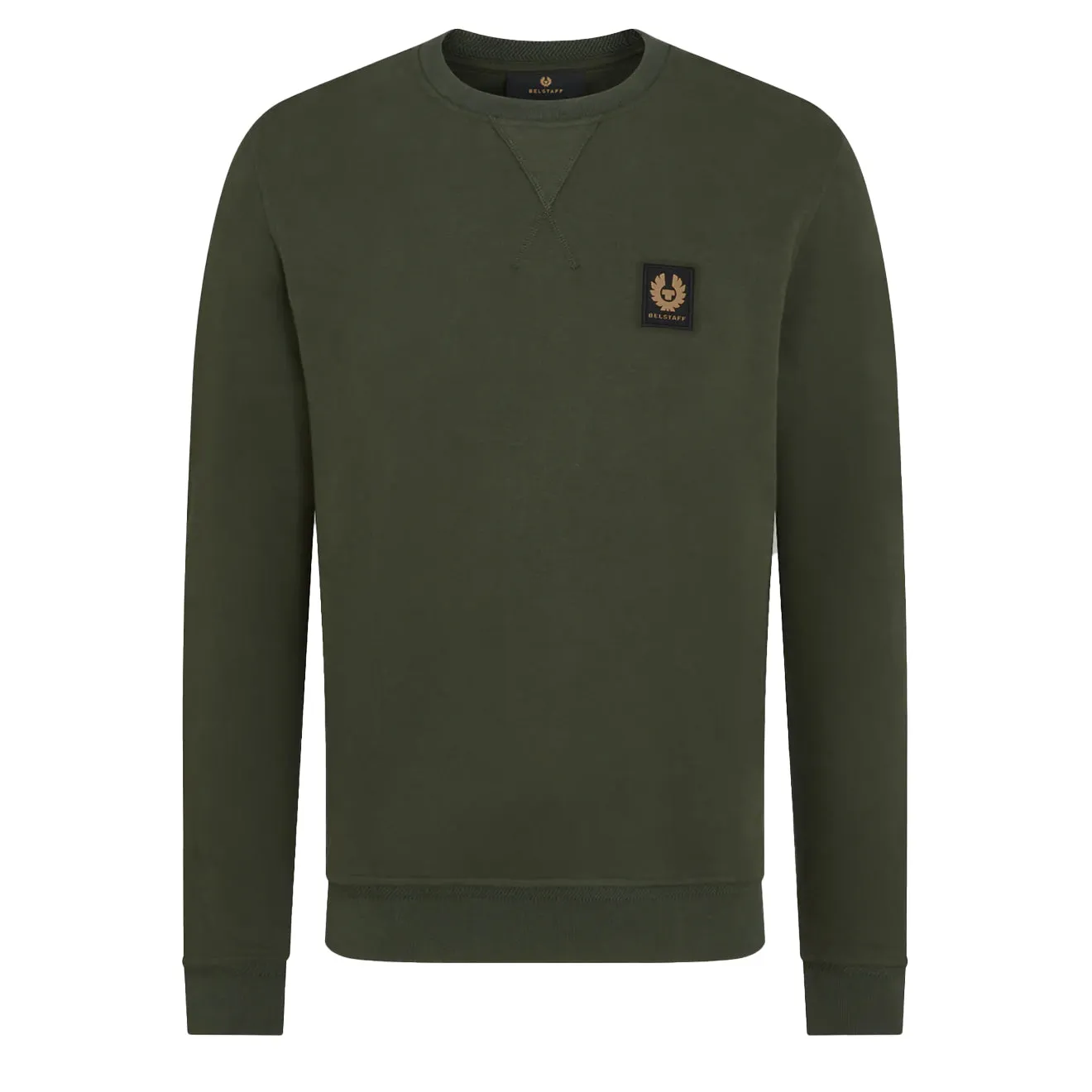 Belstaff Baumwoll-Fleece-Sweatshirt Fliesengrün