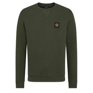 Belstaff Baumwoll-Fleece-Sweatshirt Fliesengrün