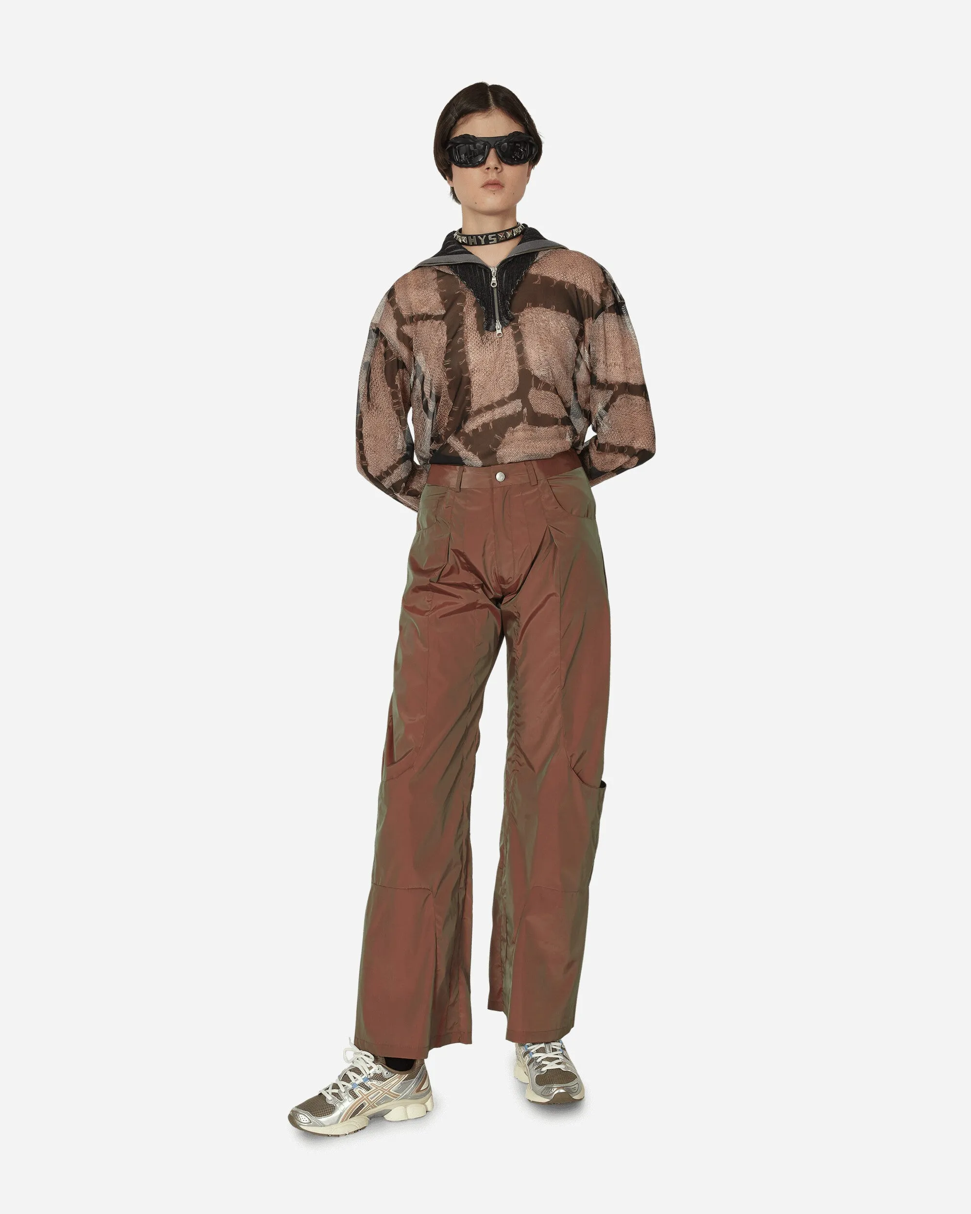 Ben Mesh Langarm-T-Shirt Rost