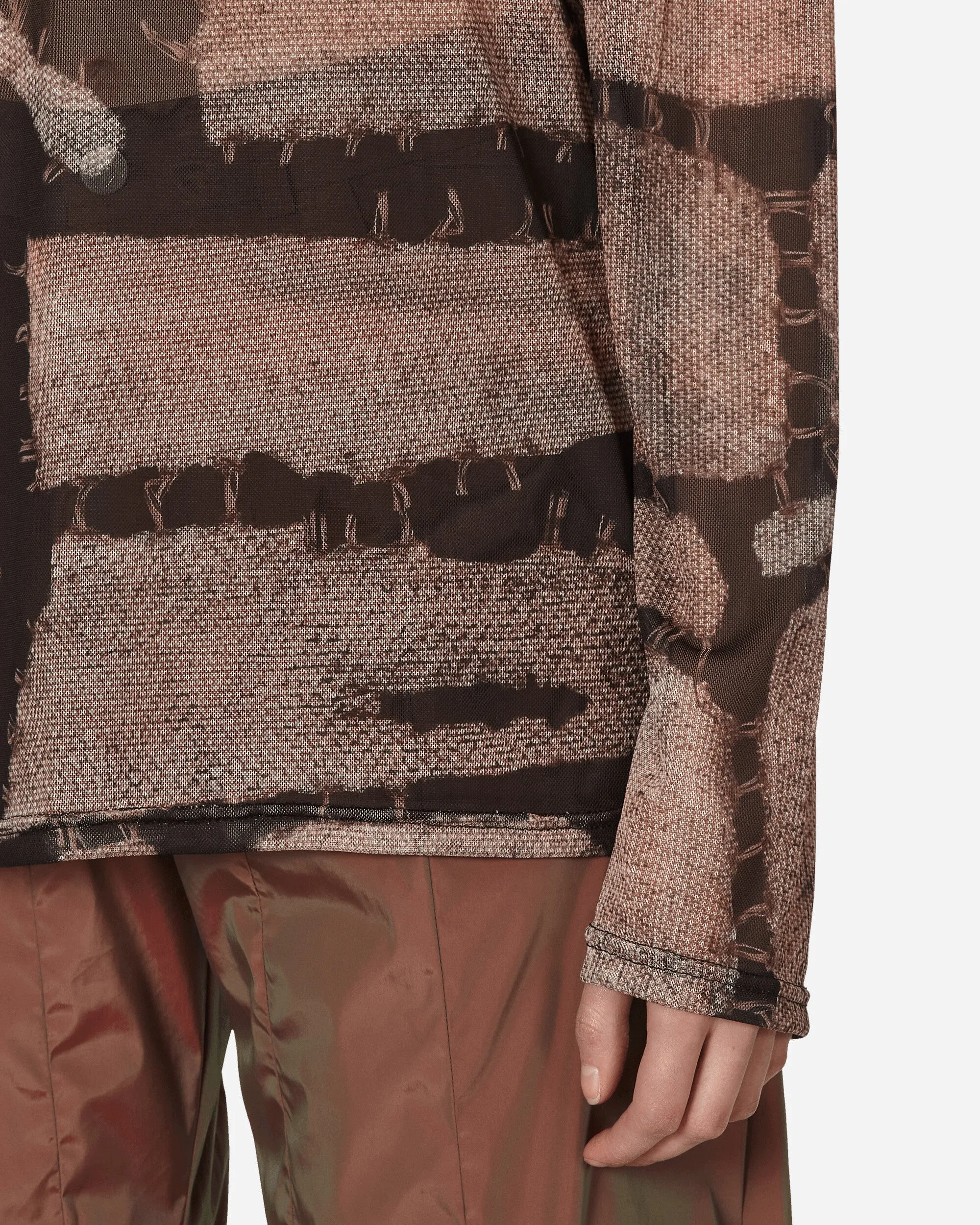 Ben Mesh Langarm-T-Shirt Rost