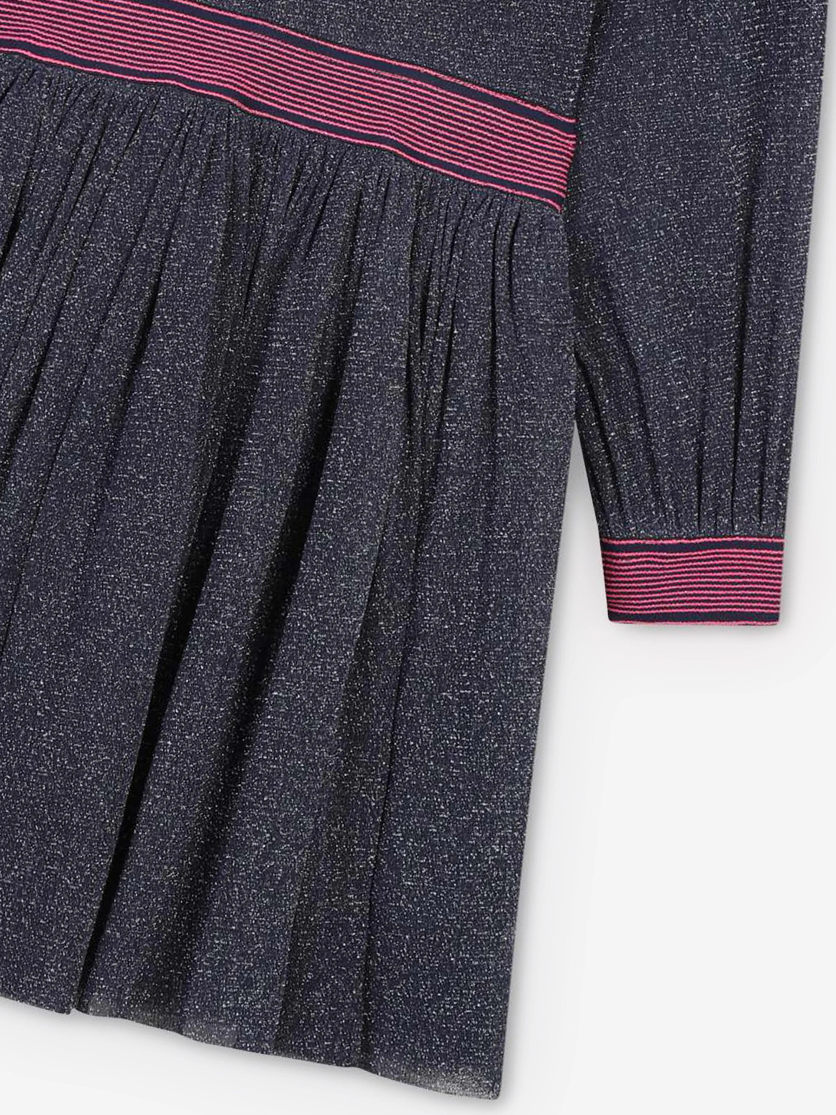 Billieblush Mädchen Glitzer Mesh Kleid in Marineblau
