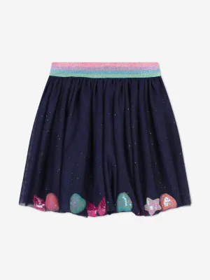 Billieblush Mädchen Glitzer Mesh Rock in Marineblau
