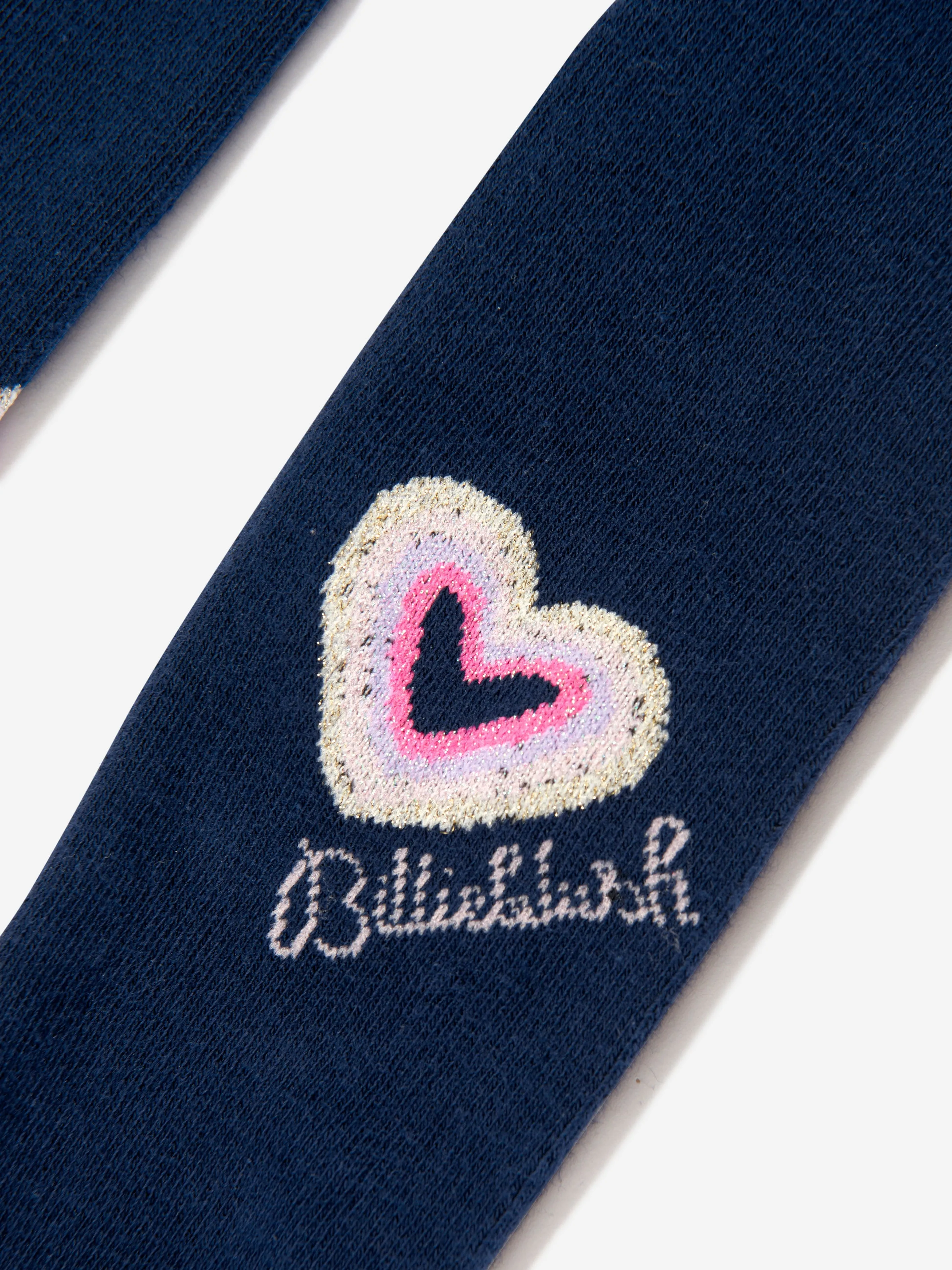 Billieblush Mädchen Herz-Logo Strumpfhose in Marineblau