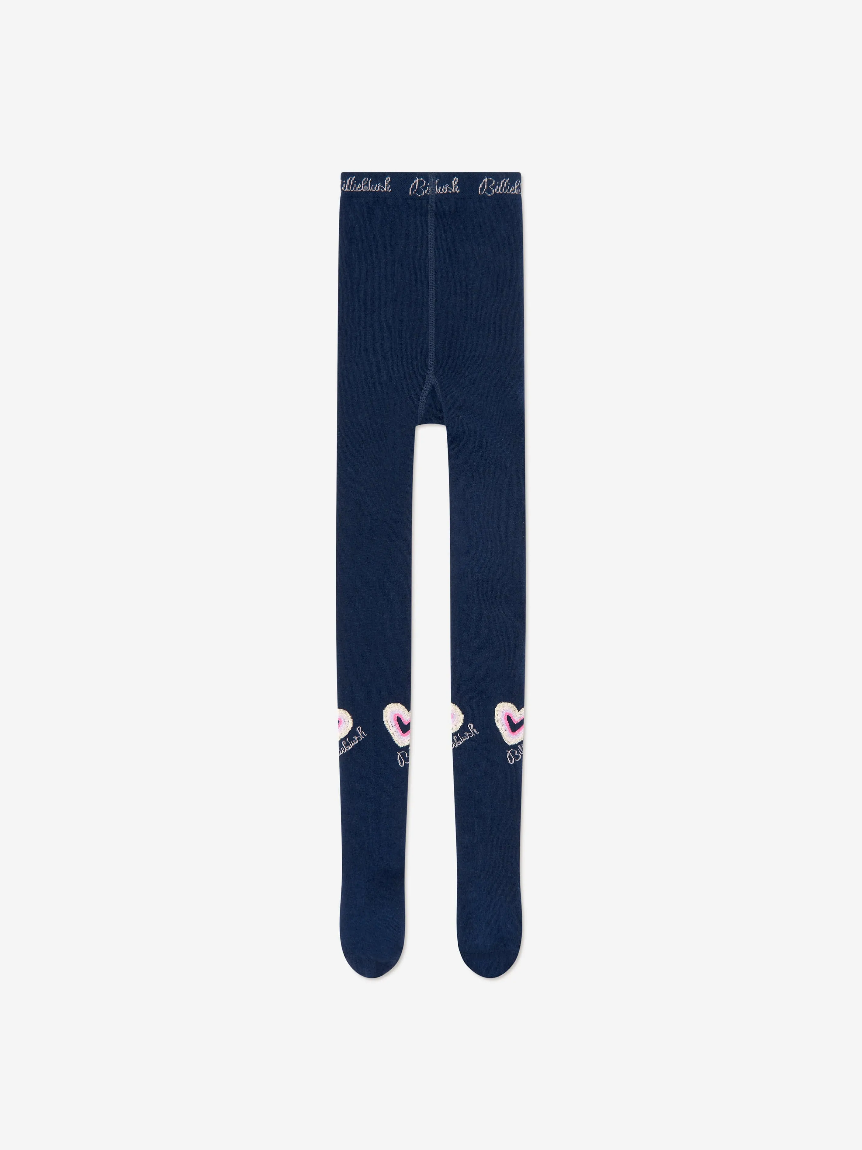 Billieblush Mädchen Herz-Logo Strumpfhose in Marineblau