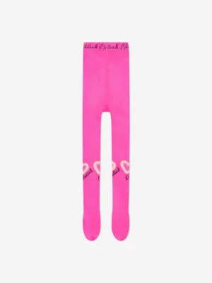 Billieblush Mädchen Herz-Logo Strumpfhose in Rosa