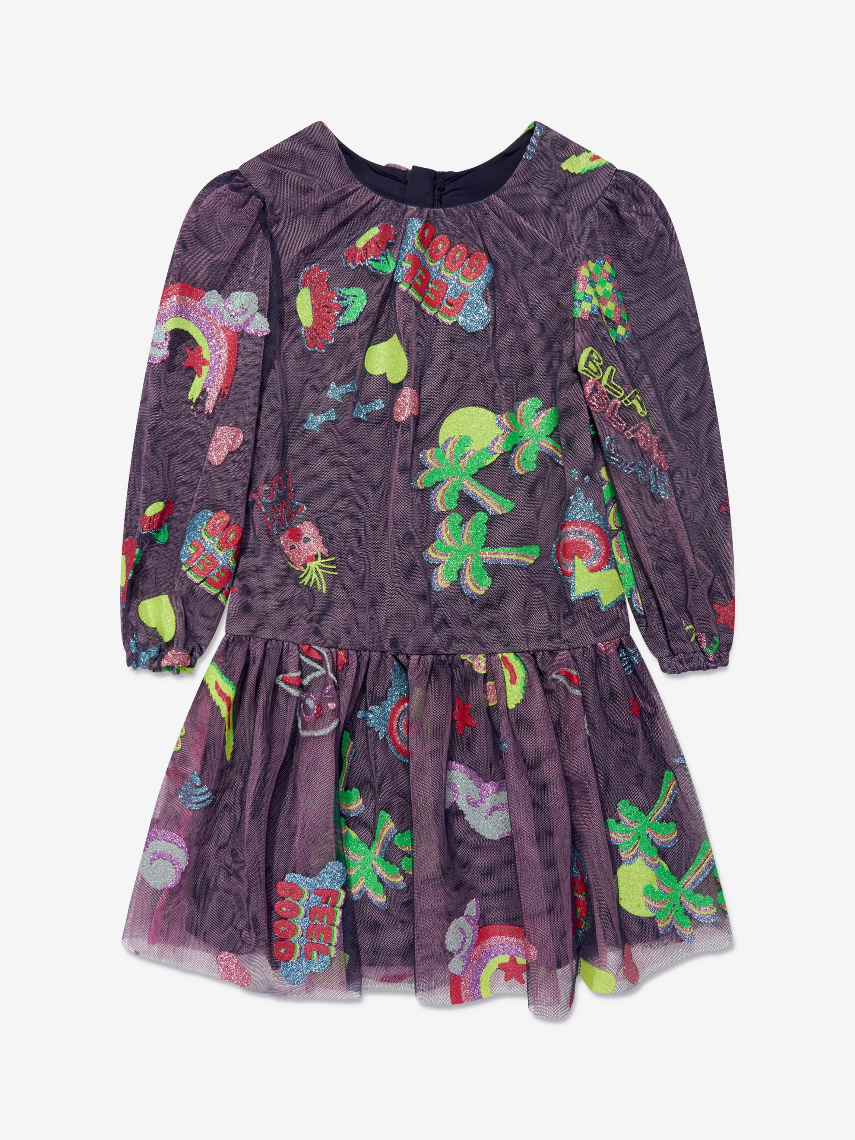 Billieblush Girls Imaginary World Kleid in Marineblau