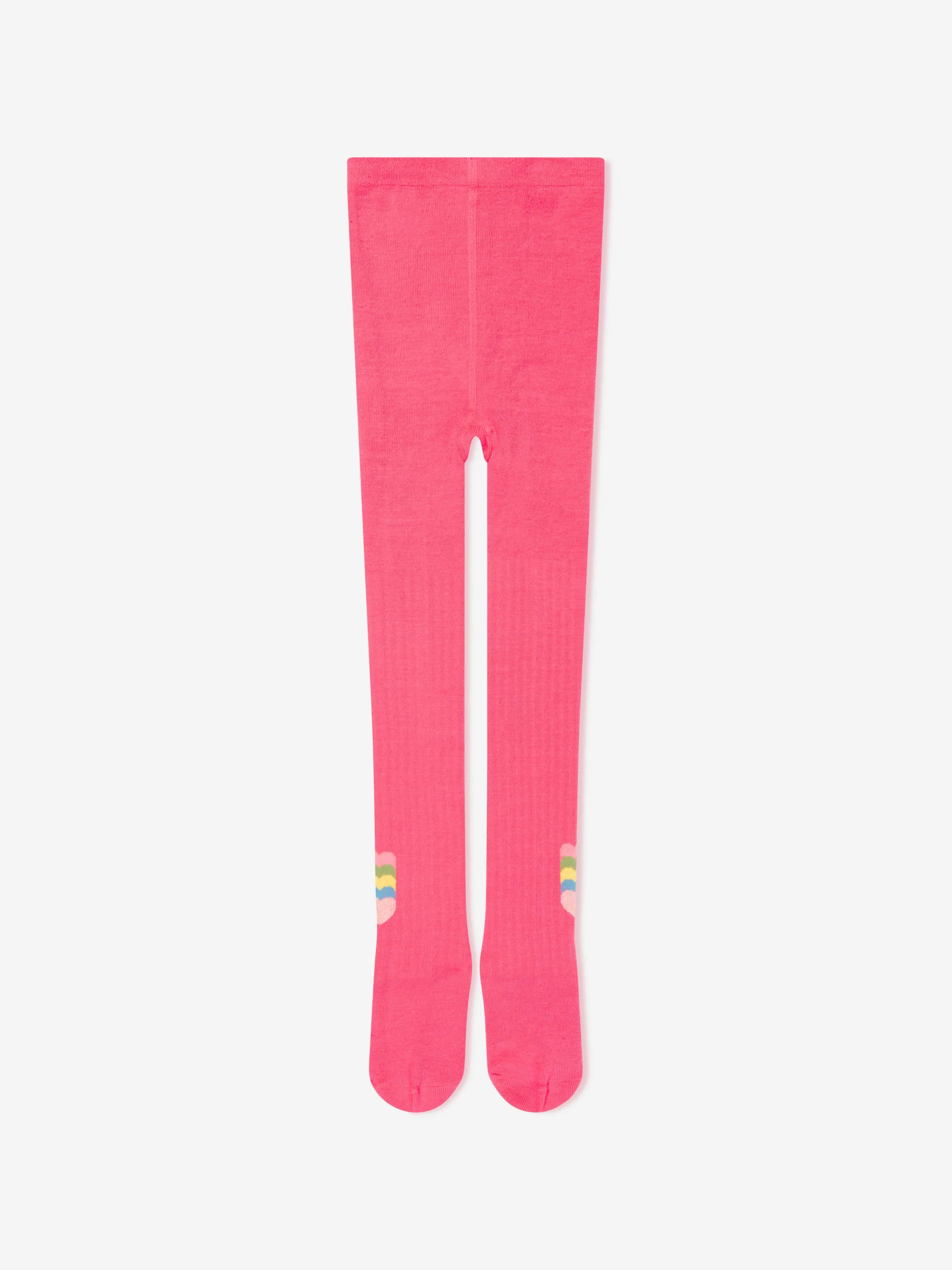 Billieblush Mädchen Jacquard-Herz-Strumpfhose in Rosa