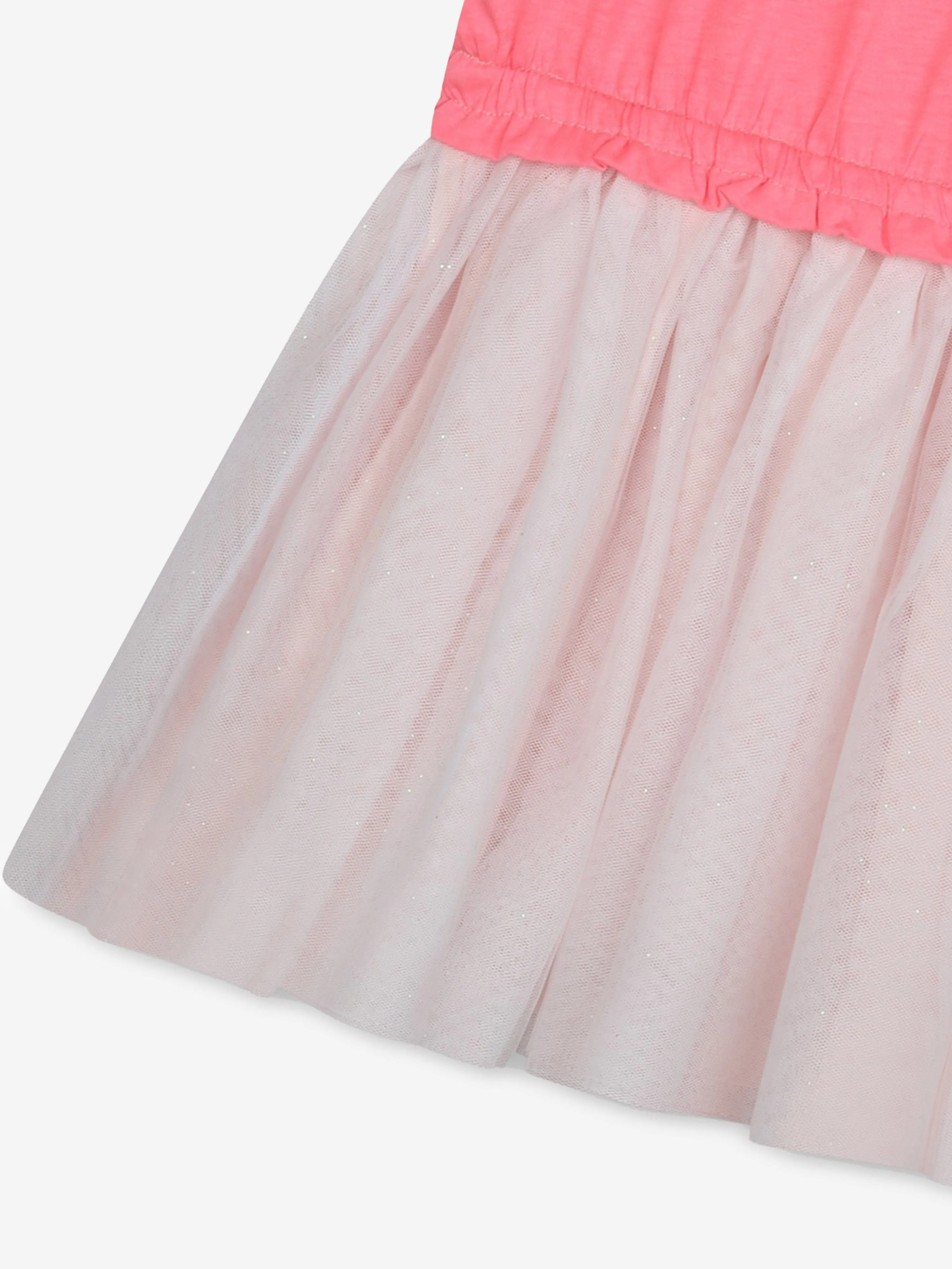 Billieblush Mädchen Jersey und Tüll Kleid in Rosa