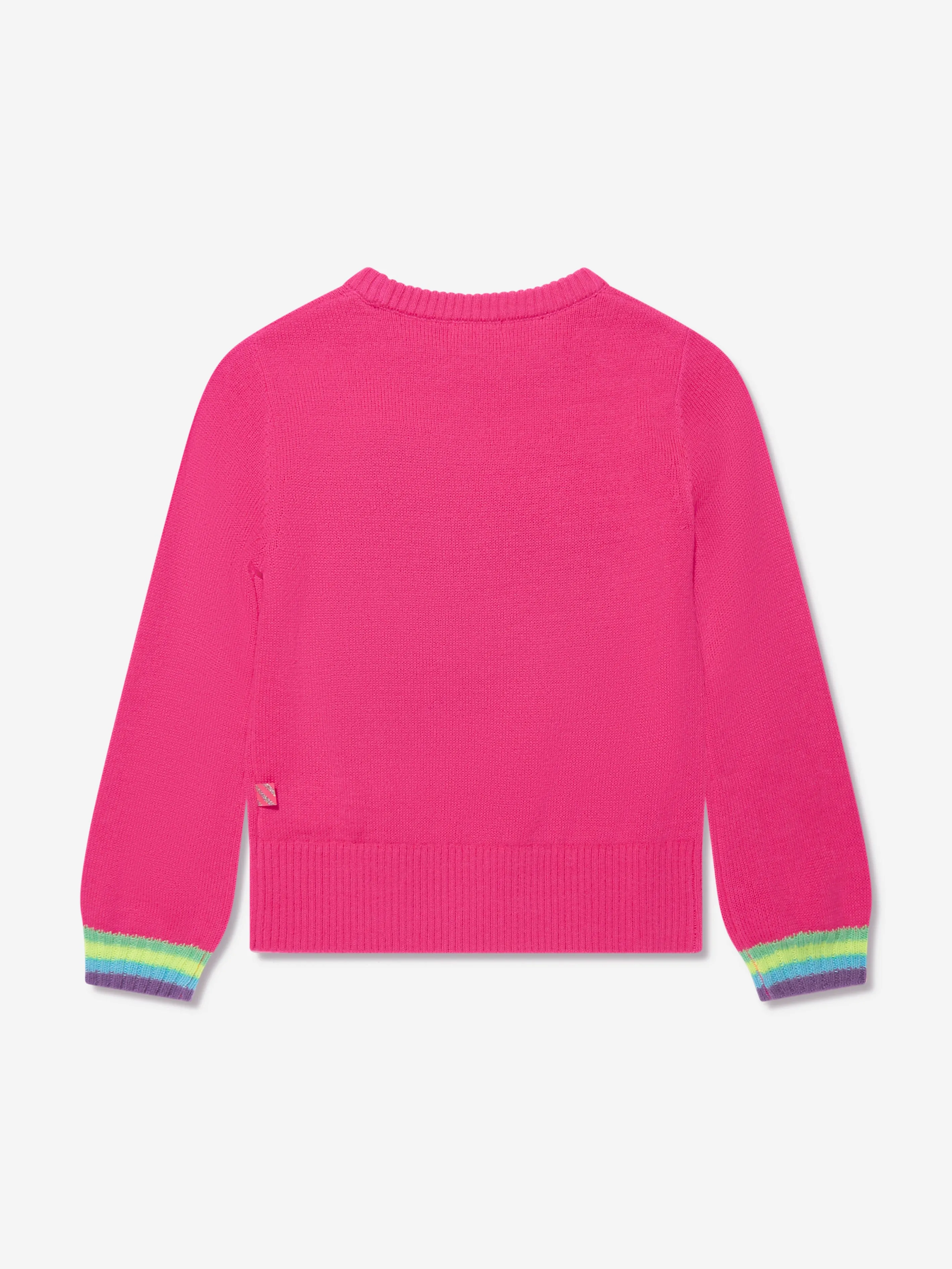 Billieblush Mädchen Gestrickter Happy Pullover in Rosa